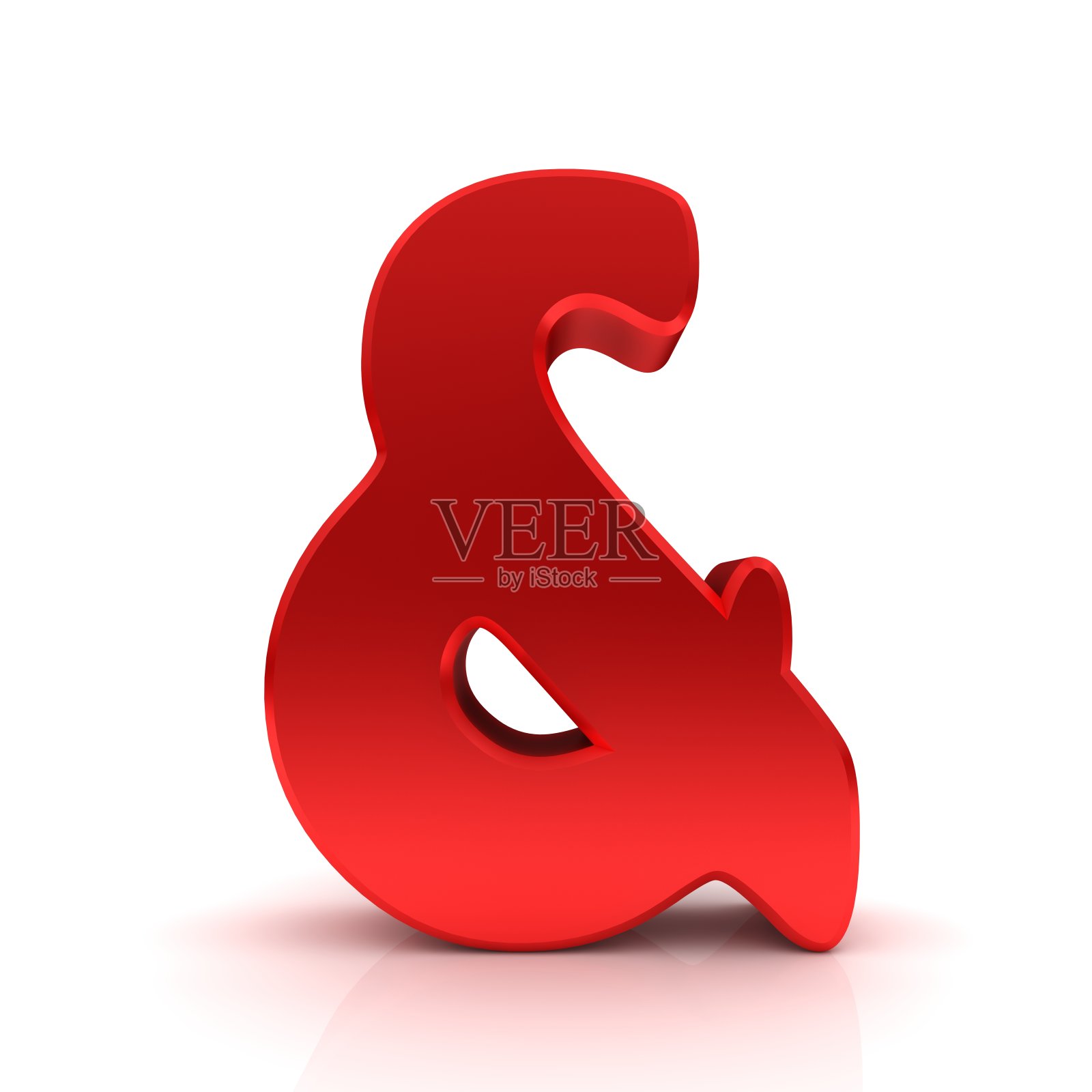 和标志&符号红色3d渲染图形插图隔离在白色背景在高分辨率印刷和商业照片摄影图片