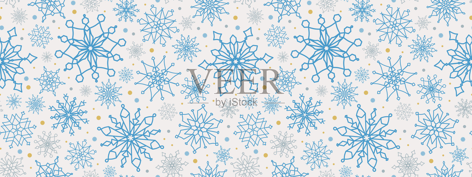 雪花无缝图案插画图片素材