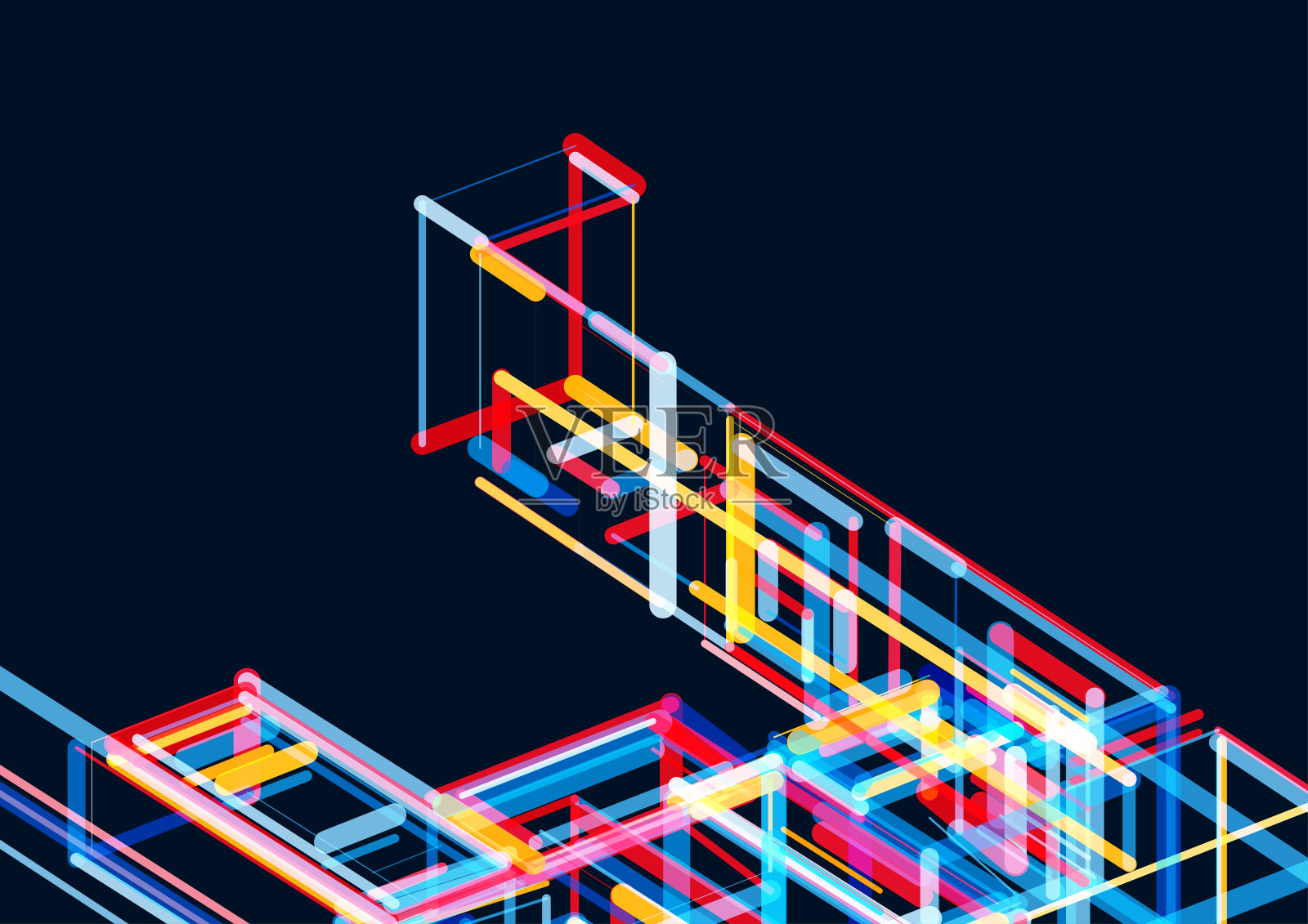 摘要数字结构空间网络概念背景插画图片素材