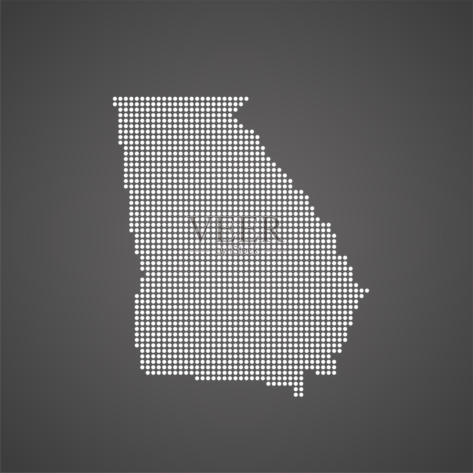 乔治亚州地图插画图片素材