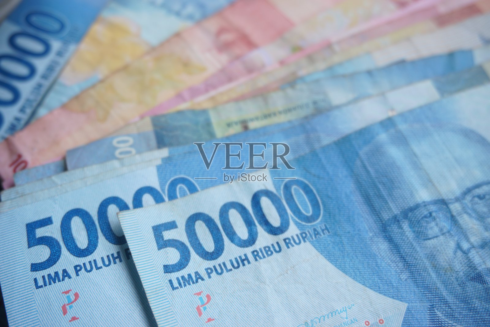 印尼盾的股票照片,印尼的官方货币。世界货币照片摄影图片