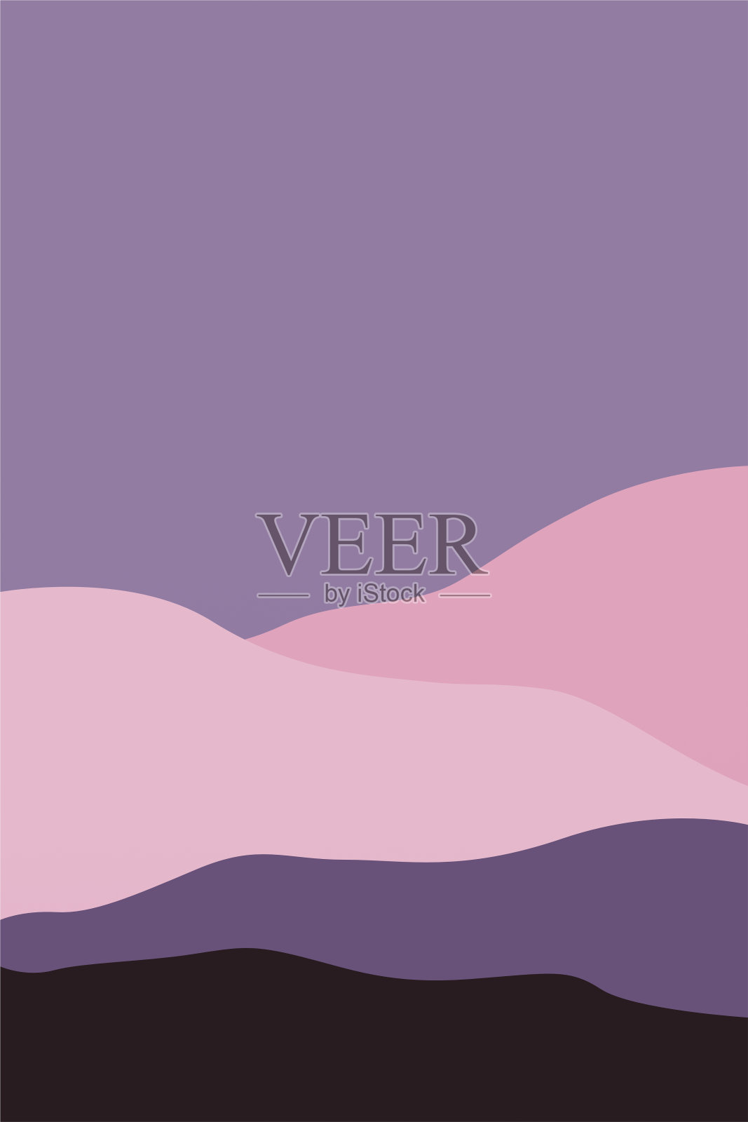 可印刷的极简主义景观墙艺术。可印刷景观波西米亚墙艺术海报插画图片素材