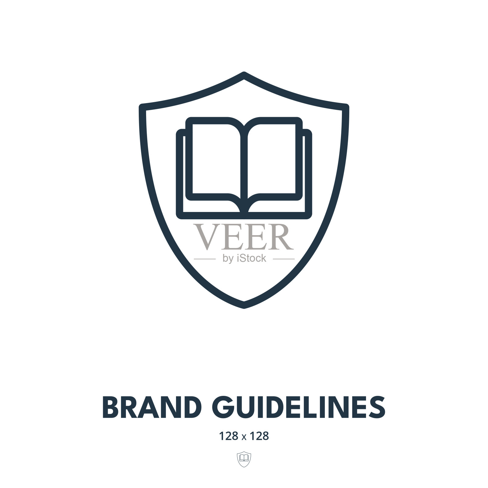 品牌指南图标。品牌,身份,指南。可编辑的中风。简单矢量图标插画图片素材