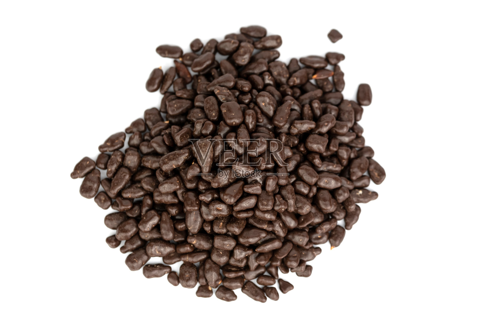 葵花籽外裹黑巧克力照片摄影图片