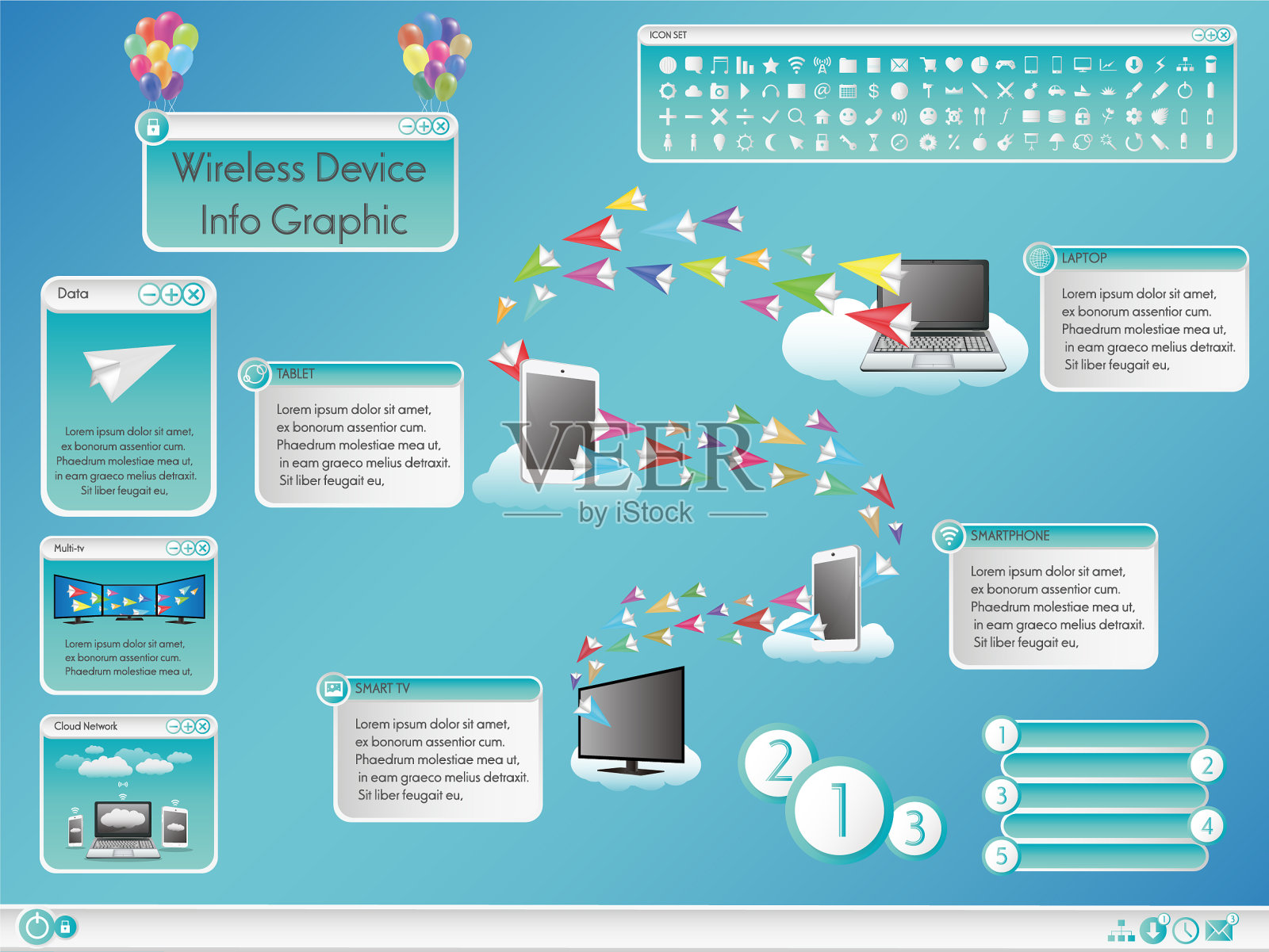 无线设备信息插画图片素材
