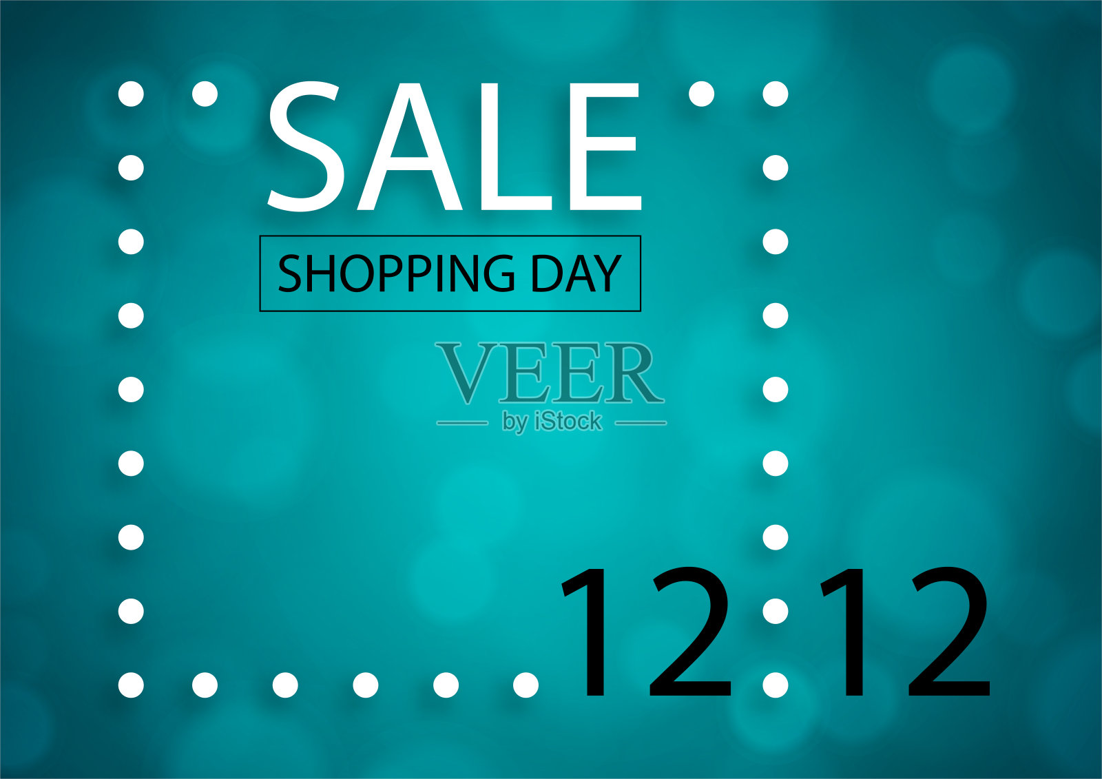 12.12购物日促销海报或宣传单设计彩色背景插画图片素材