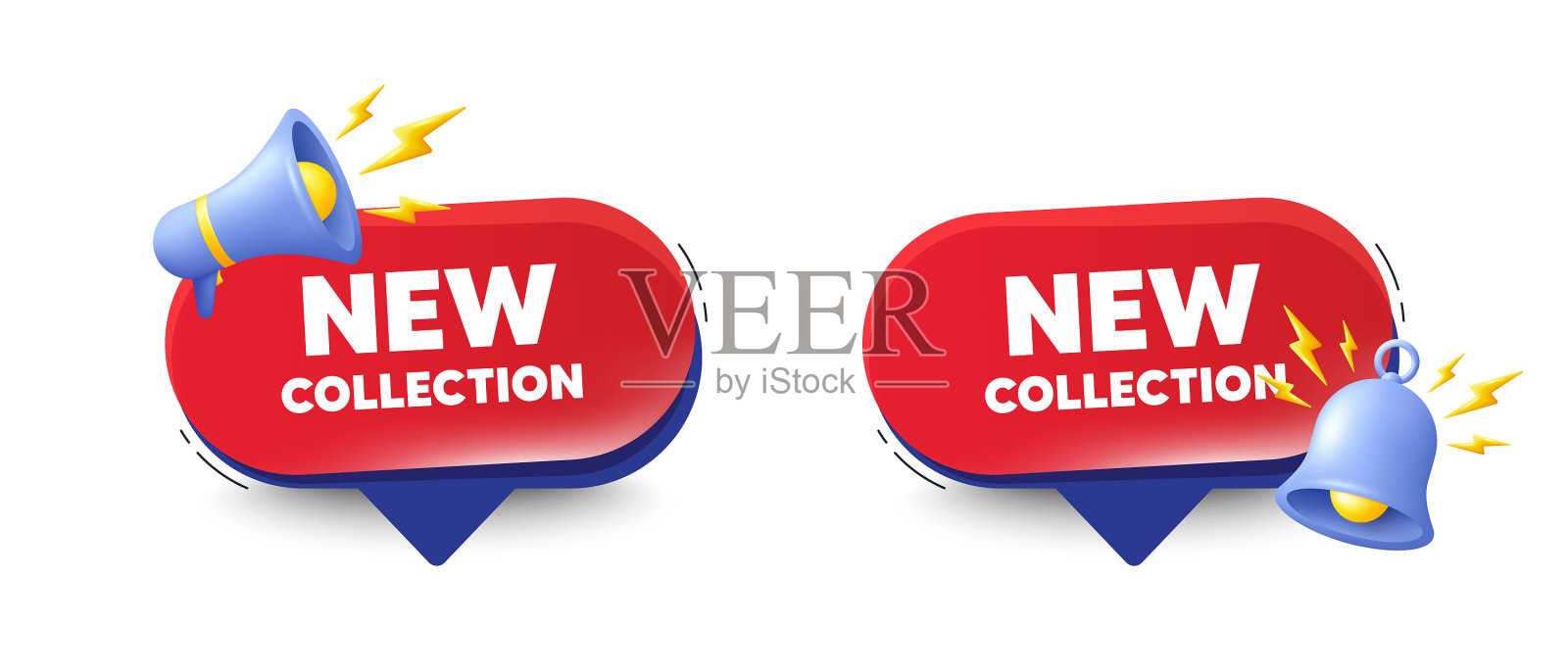 新系列标签新时尚到来标志红色插画图片素材