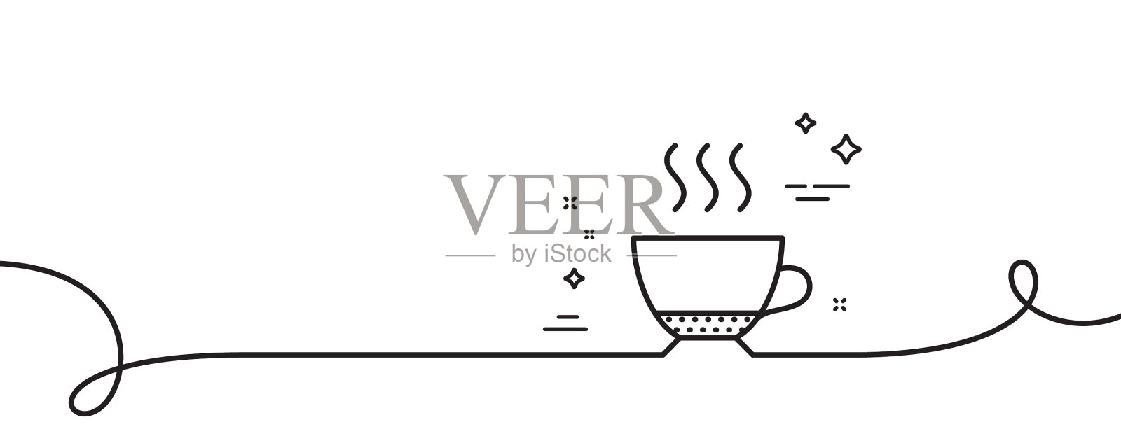 意式浓缩咖啡图标连续热饮标志插画图片素材