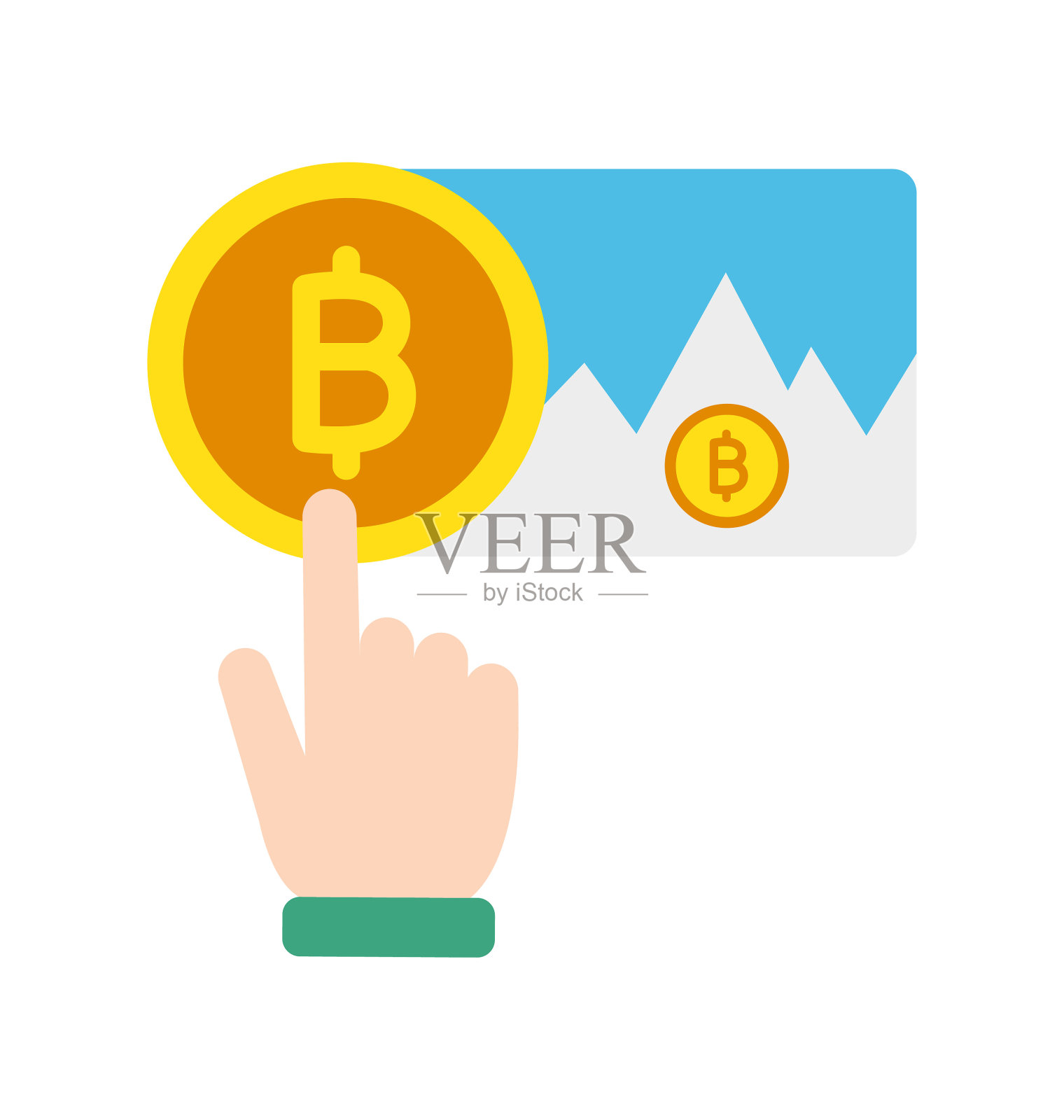 比特币现金,比特币投资,比特币钱,比特币资源完全可编辑的矢量图标插画图片素材