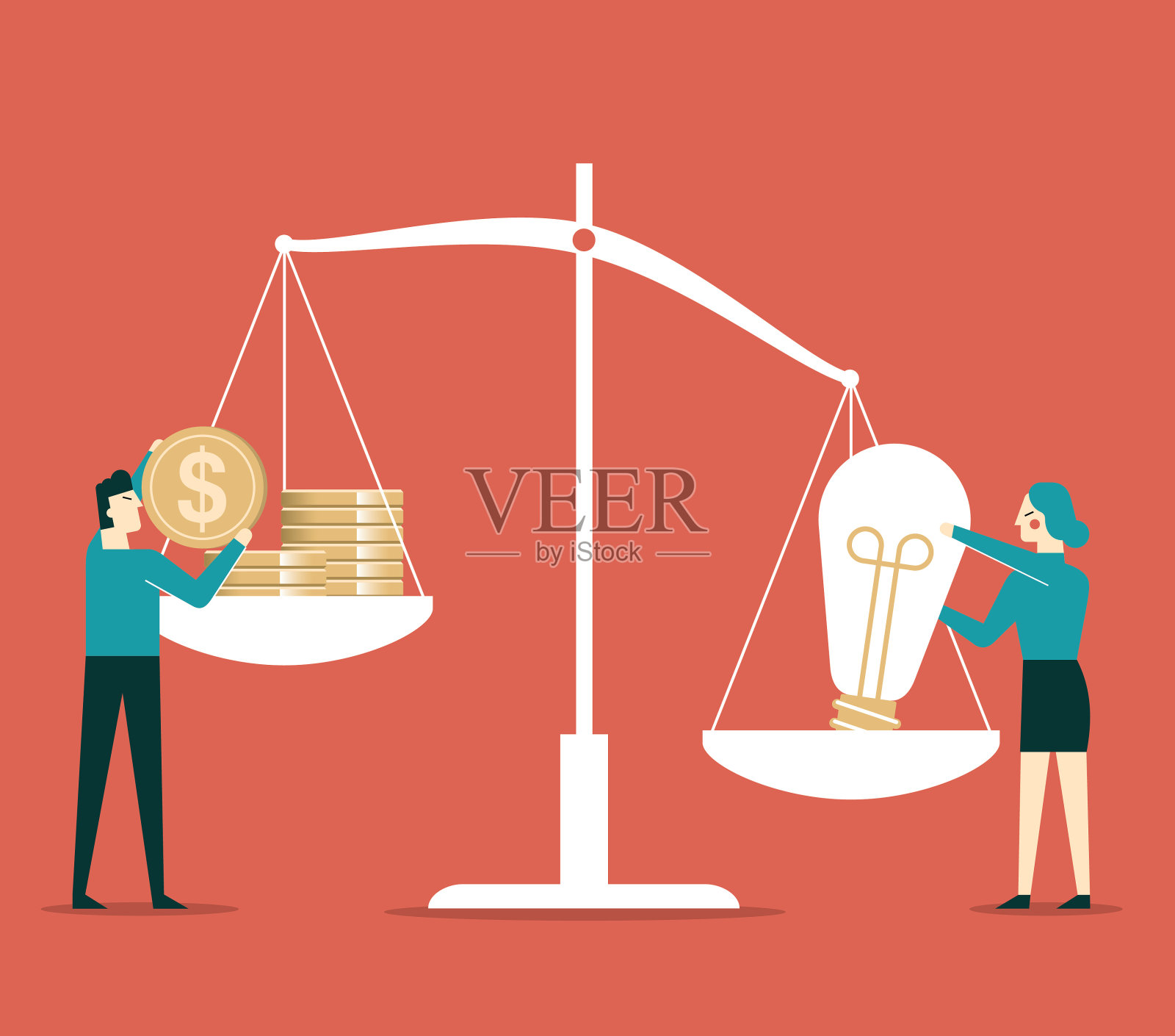 销售创意插画图片素材