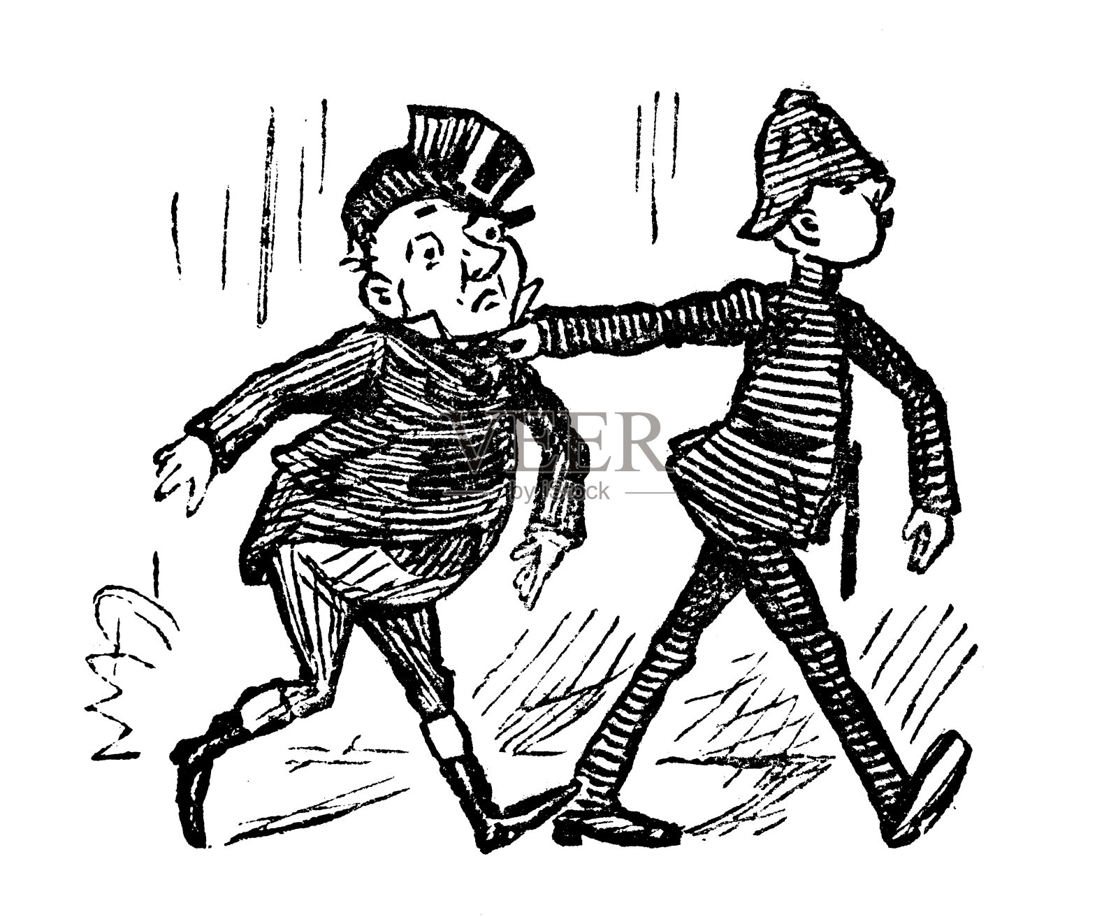 英国讽刺漫画插画图片素材