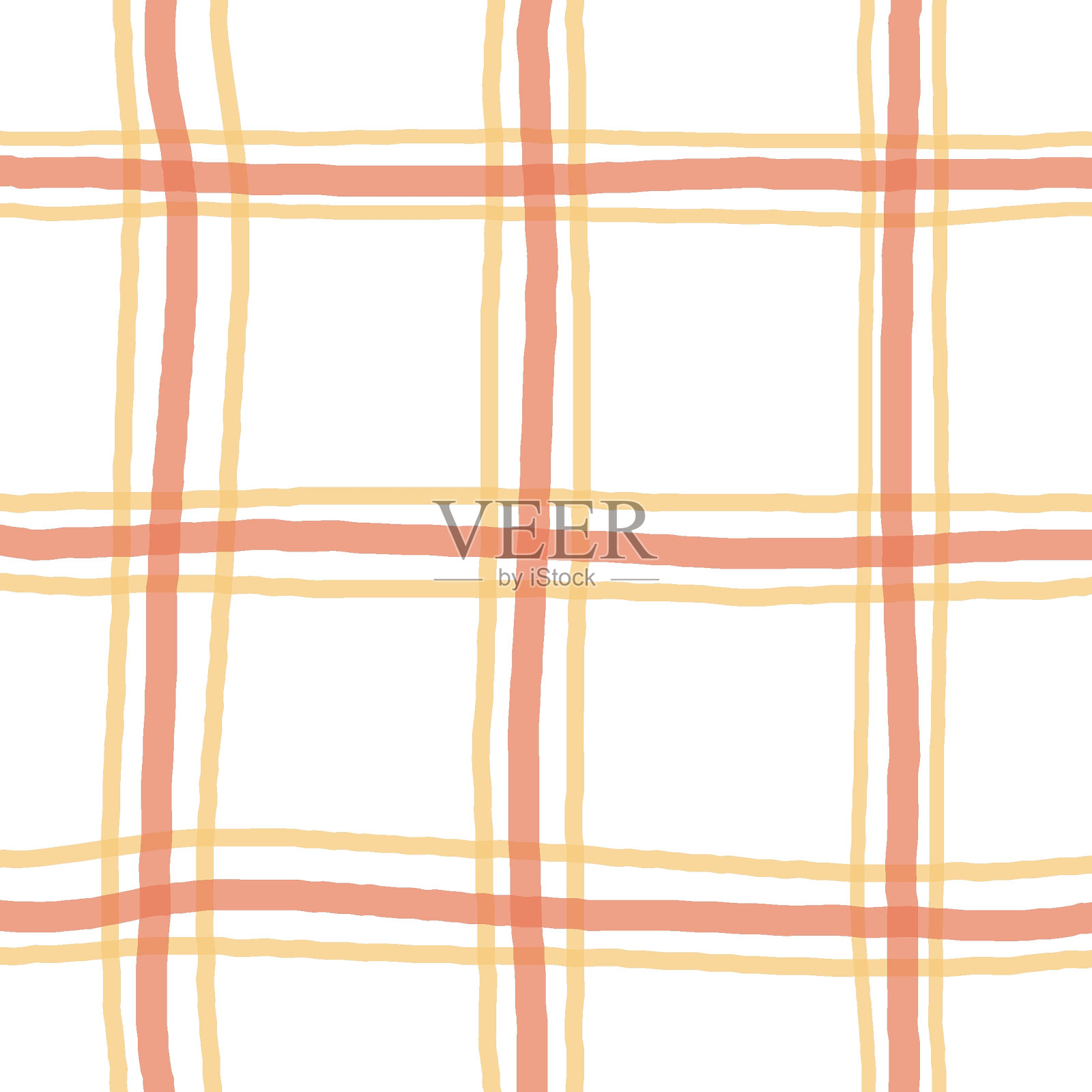 精致的Cottagecore可爱格纹检查矢量图案。家园的花束。农舍背景印花棉布花园印花。插画图片素材