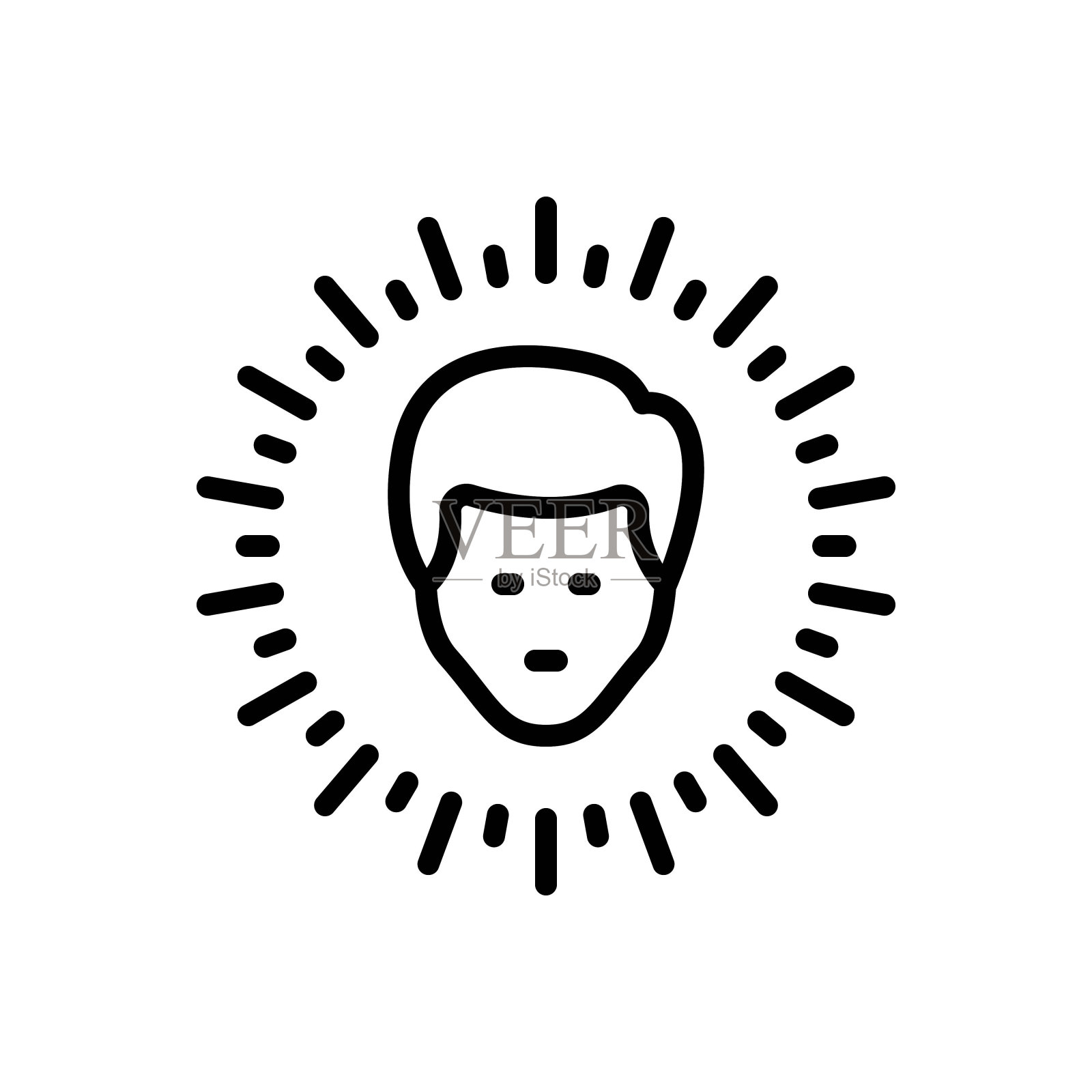 戴着帽子的男人插画图片素材