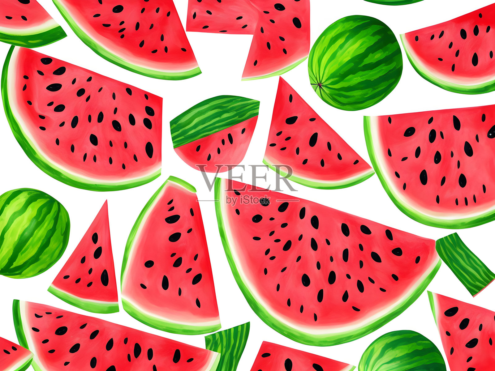 孩子们的水彩插画图片素材