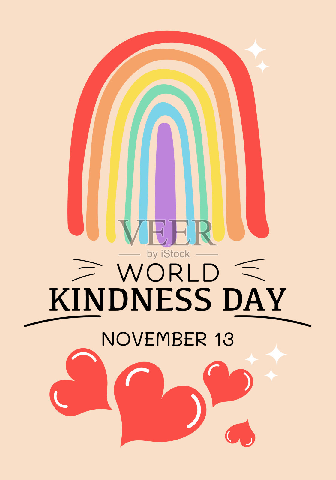 世界善良日。11月13日插画图片素材