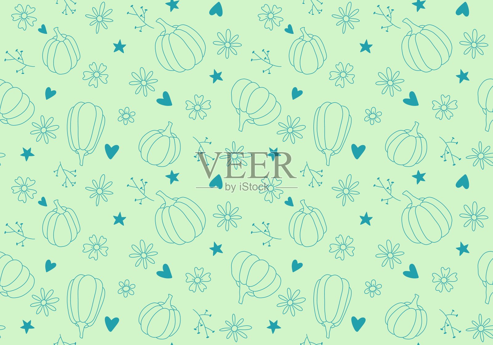 万圣节无缝猫图案用于织物和纺织品及包装插画图片素材