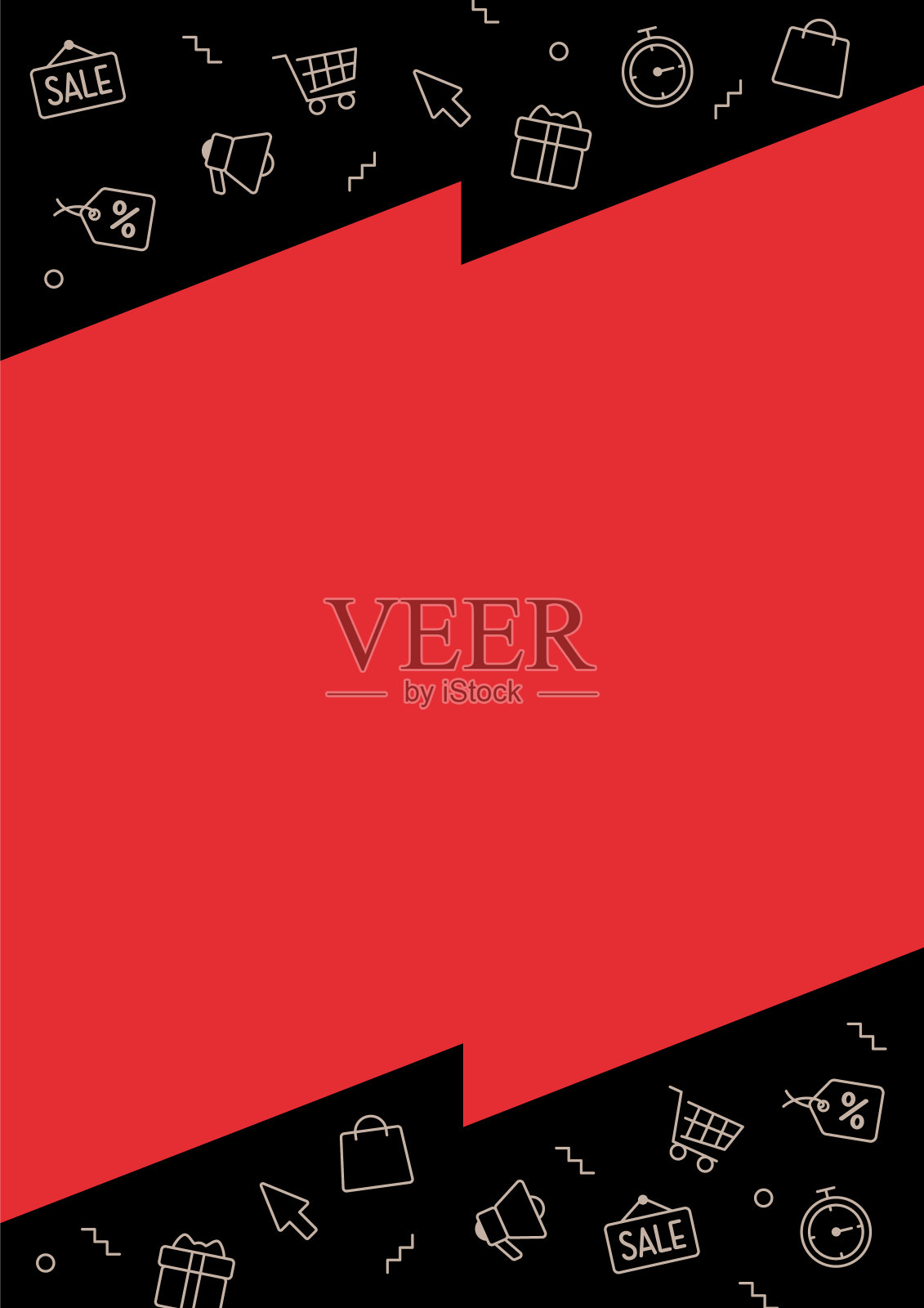 标题背景材料,设计适合黑色星期五和电子商务插画图片素材