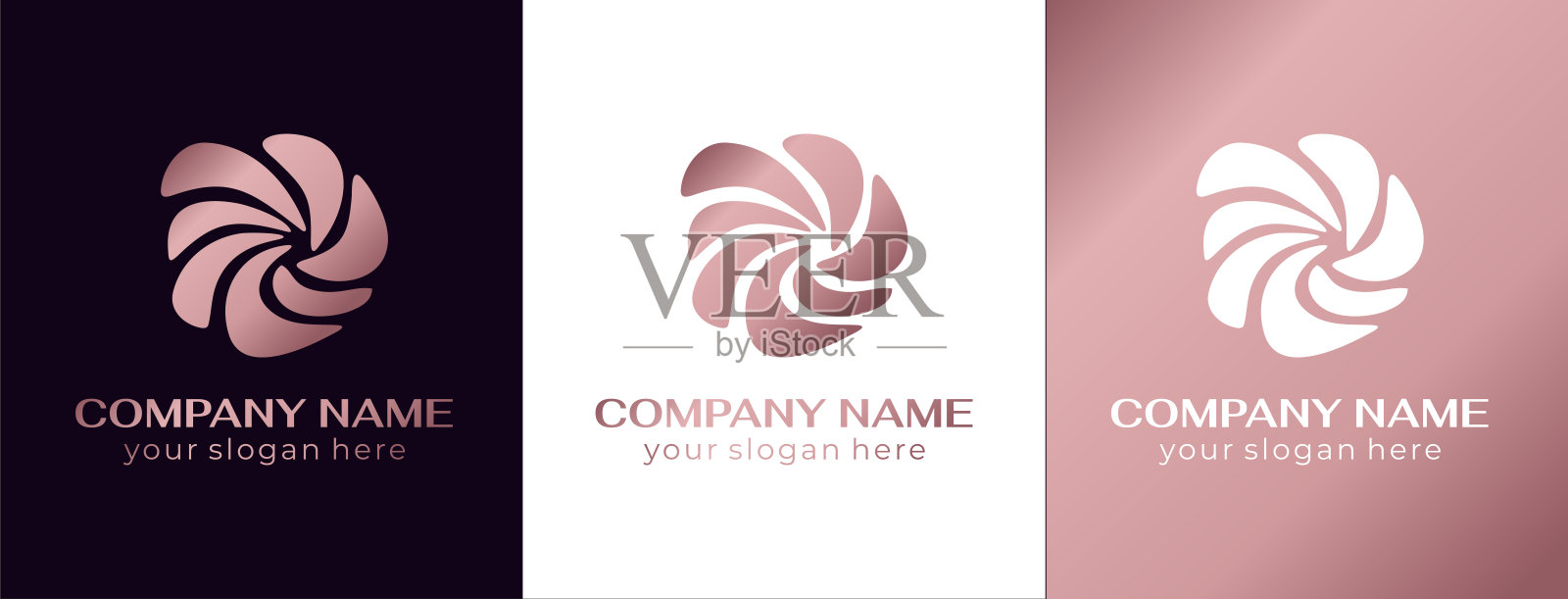 圆形螺旋图标。飘逸的织物波浪。插画图片素材