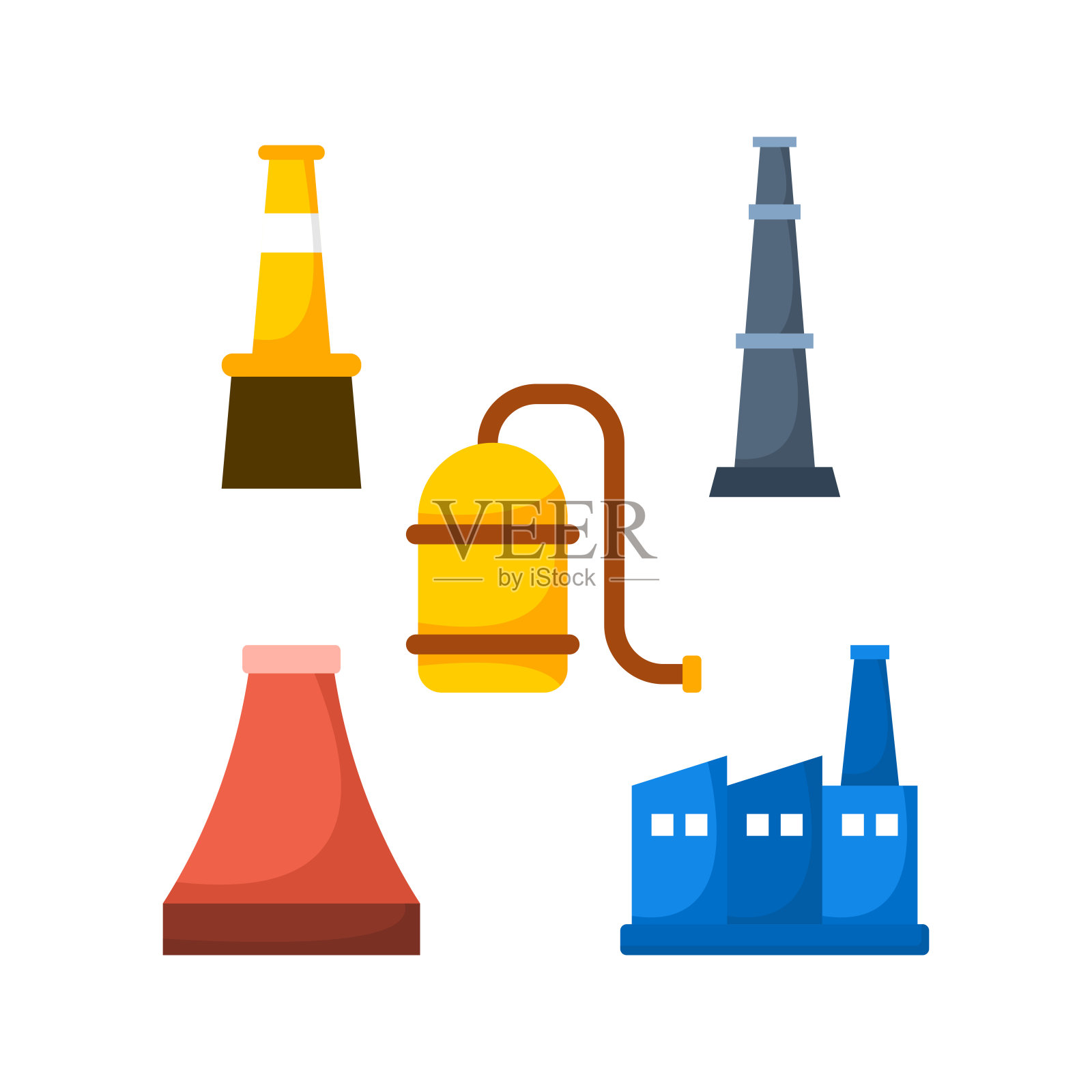 工业化库存元素矢量设计插画图片素材