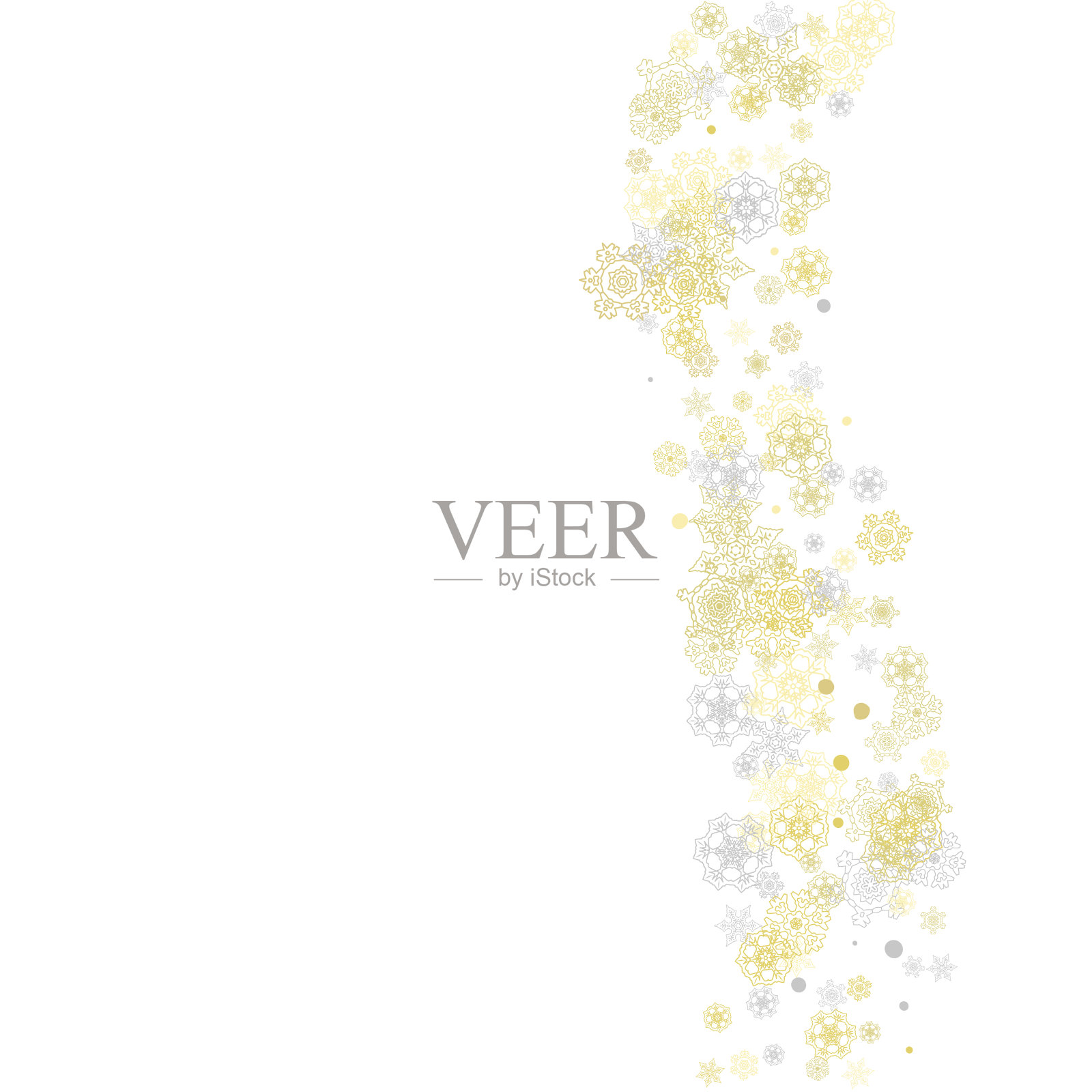 圣诞节和新年的雪花插画图片素材