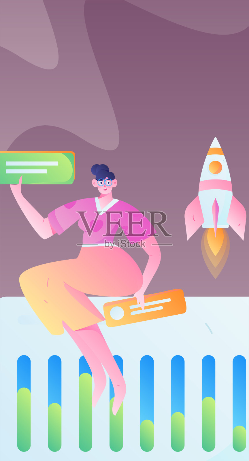 商务人士平面矢量概念操作手绘插图插画图片素材