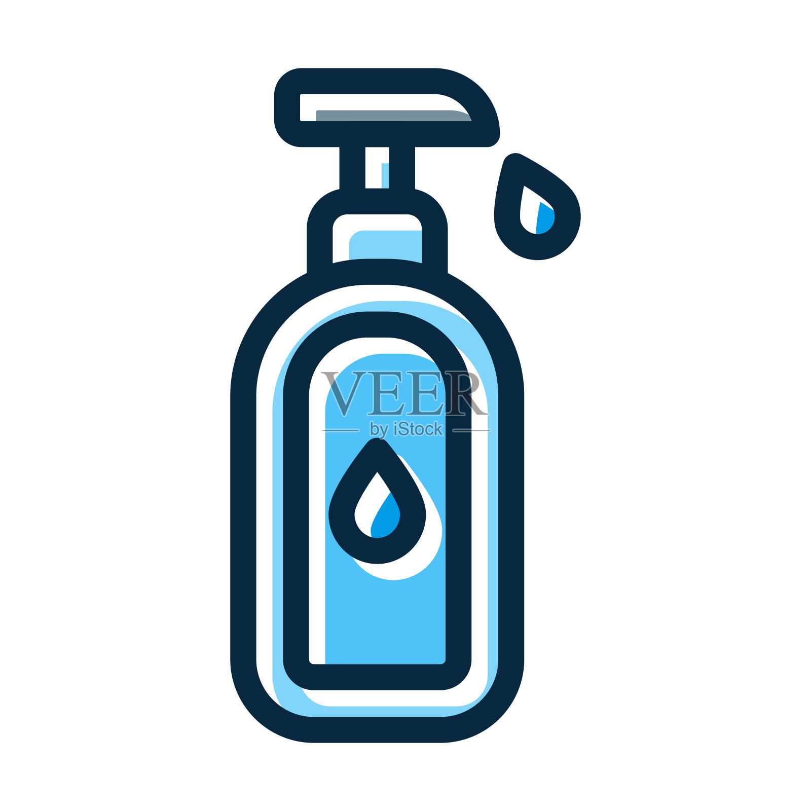 乳液矢量粗线填充深色图标为个人和商业用途。插画图片素材