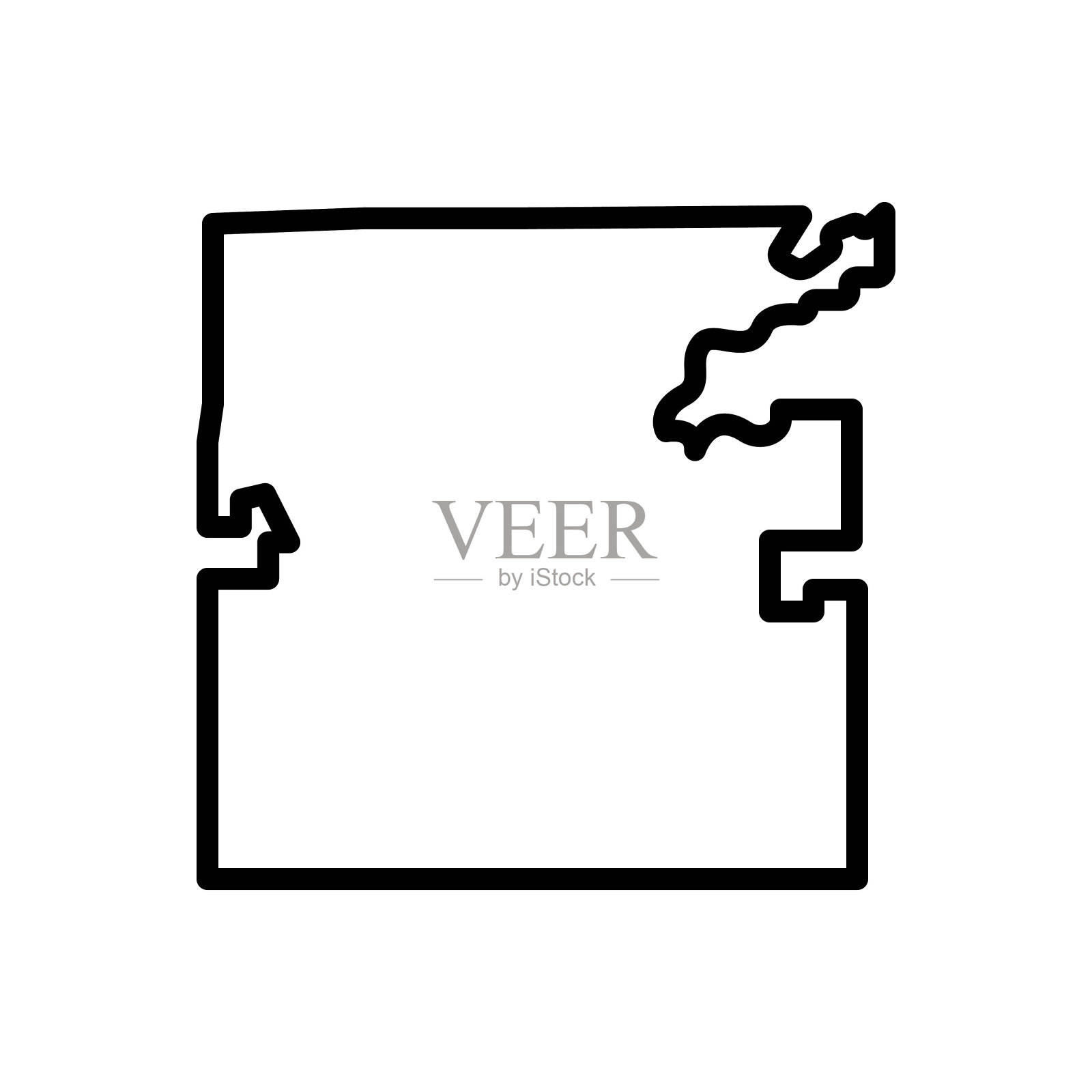 印第安纳波利斯地图插画图片素材