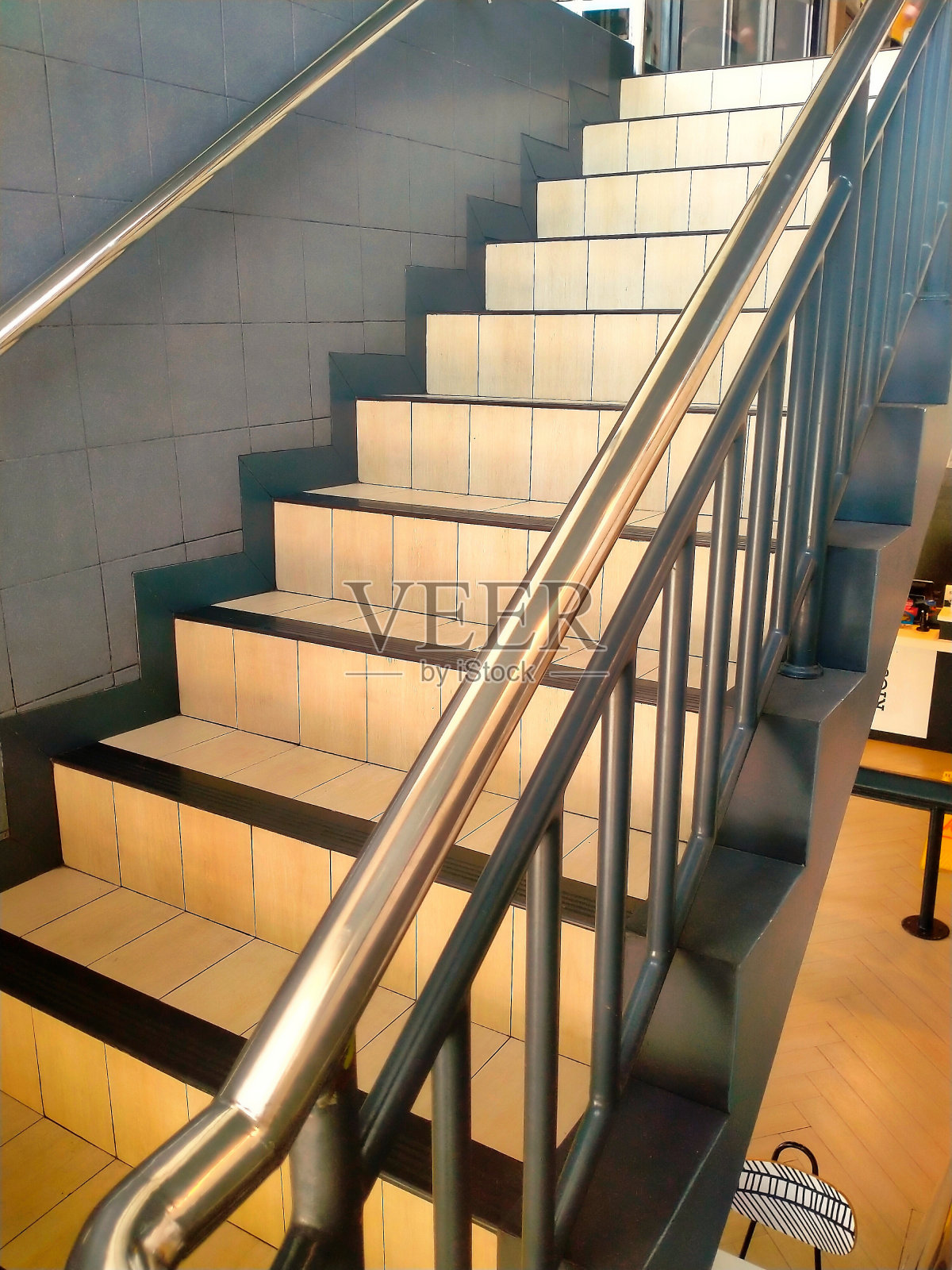 楼梯是现代风格家庭的标准模型照片摄影图片