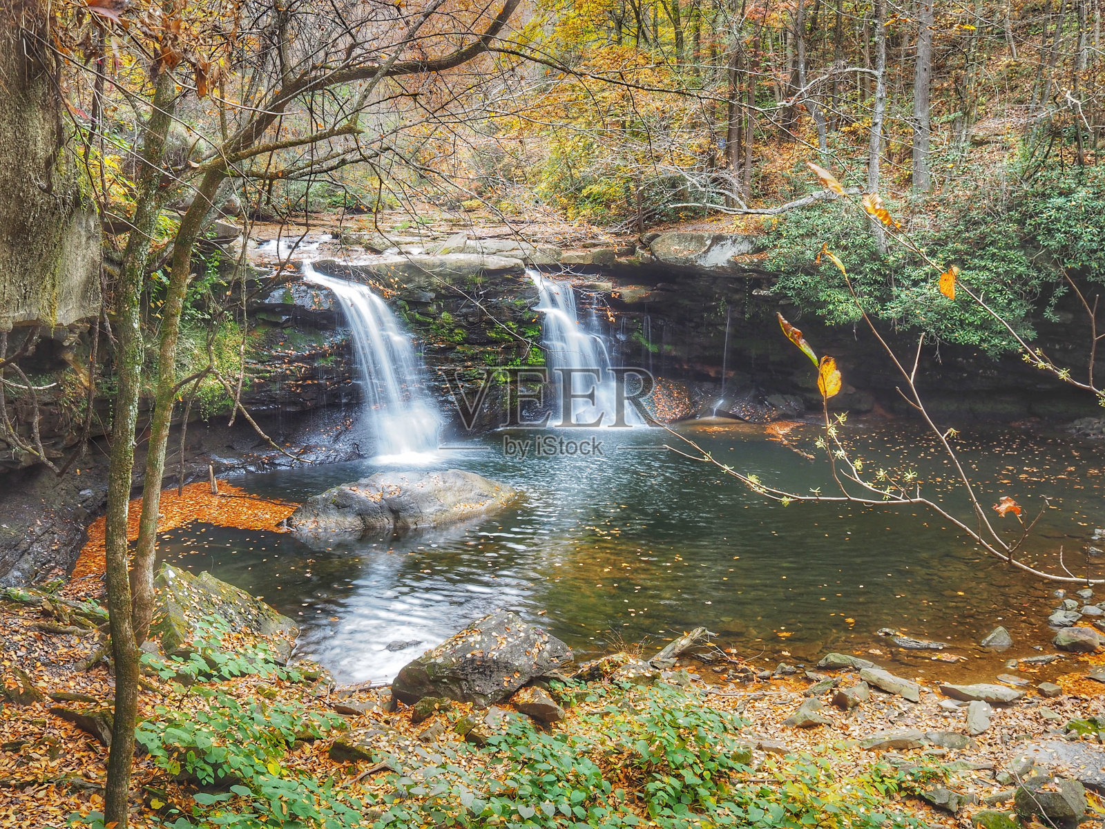 西弗吉尼亚瀑布小径照片摄影图片