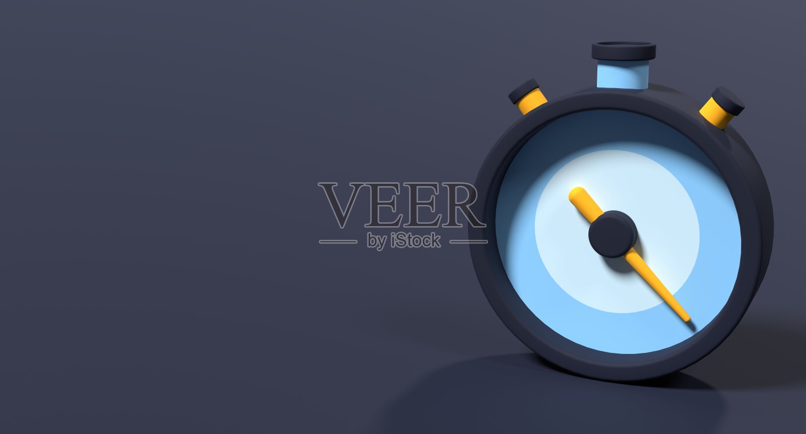 3d秒表图标。3d渲染计时器图标。3d渲染卡通风格的秒表图标。三维渲染图照片摄影图片