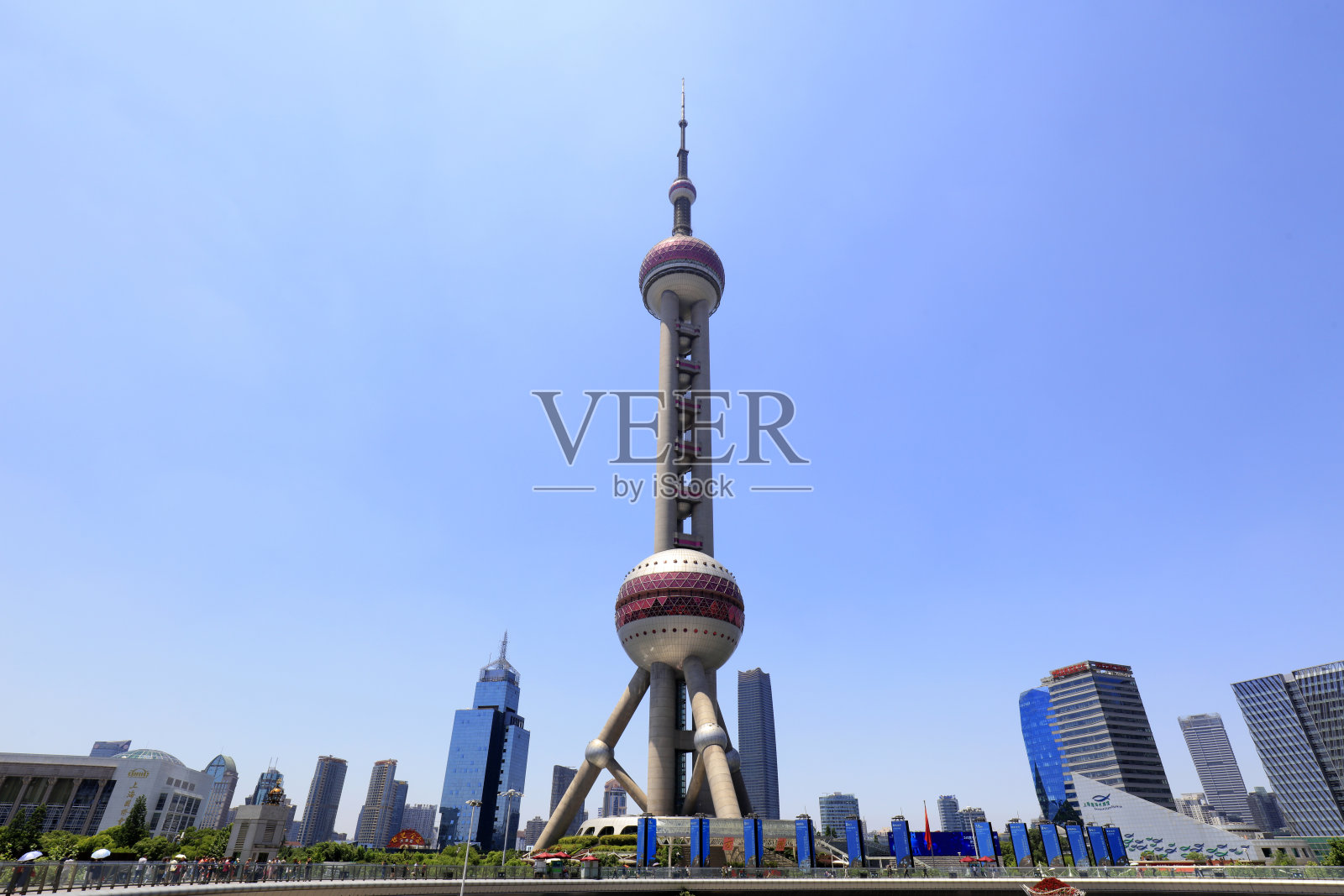 东方明珠电视塔建筑景观,上海,中国照片摄影图片