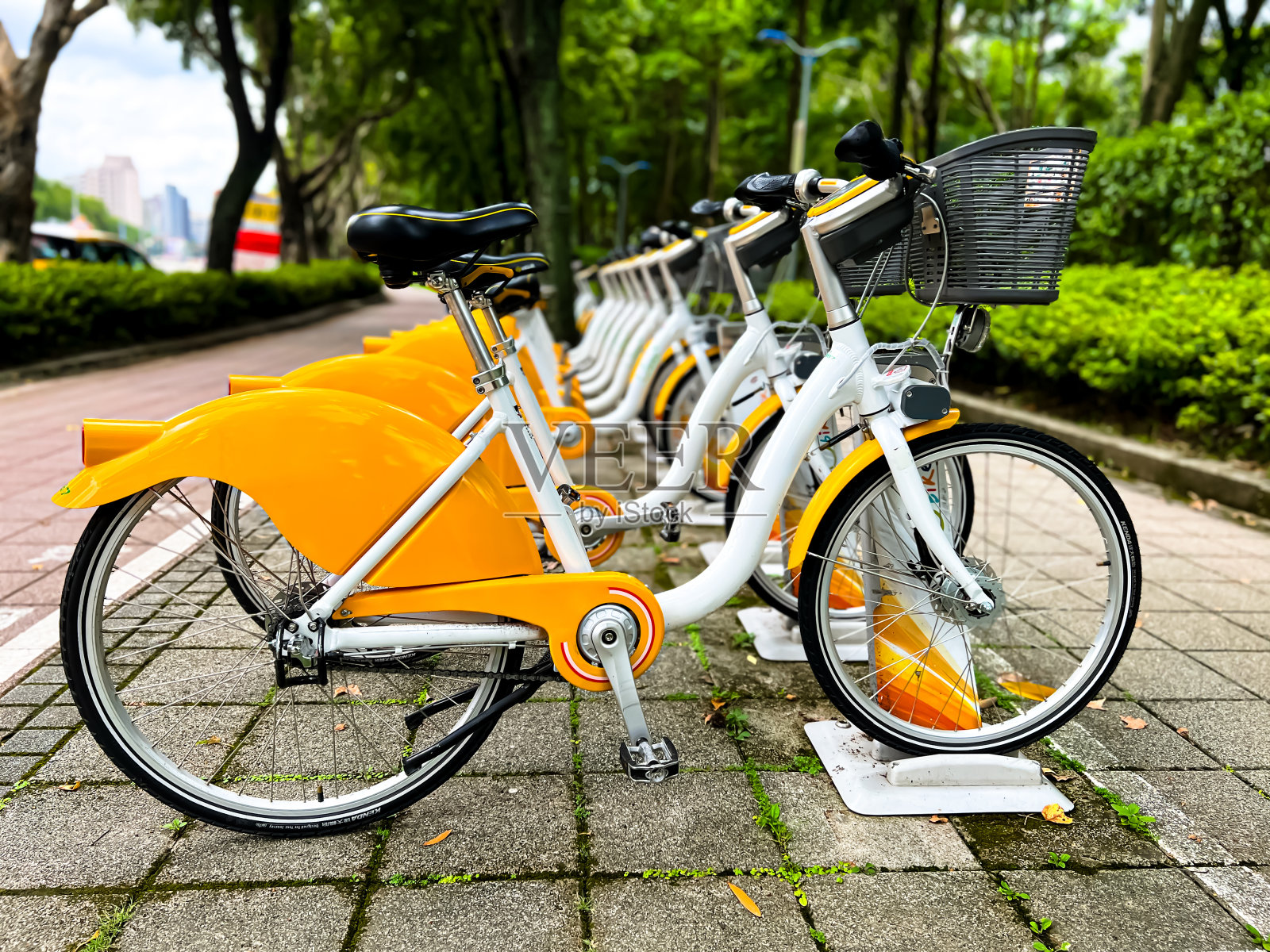 出租城市自行车照片摄影图片