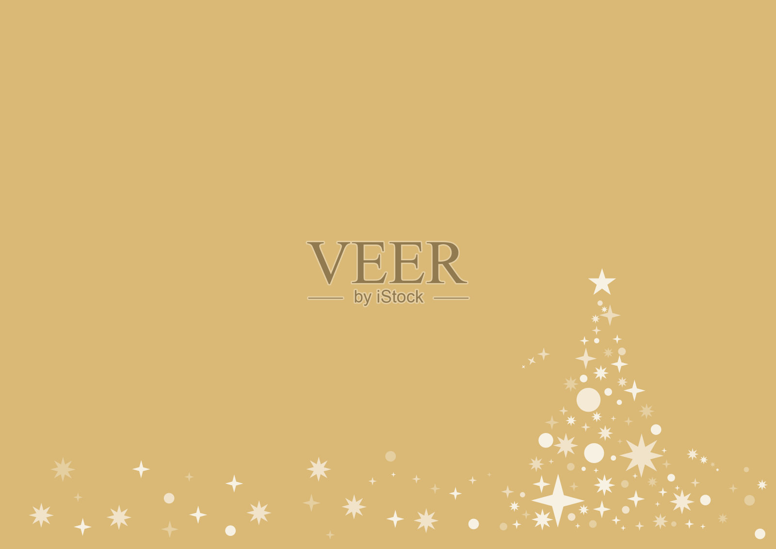 闪闪发光的彩灯做成的圣诞树插画图片素材