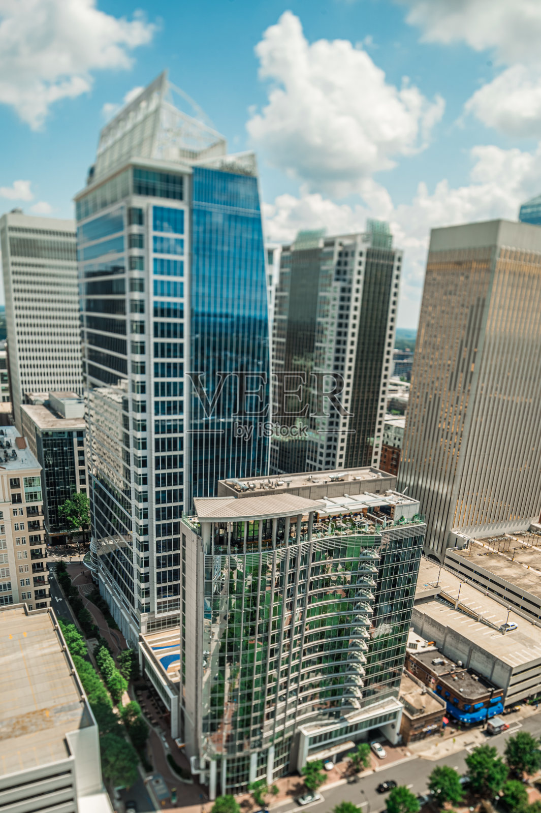 夏洛特北卡罗莱纳州上城区天际线城市照片摄影图片