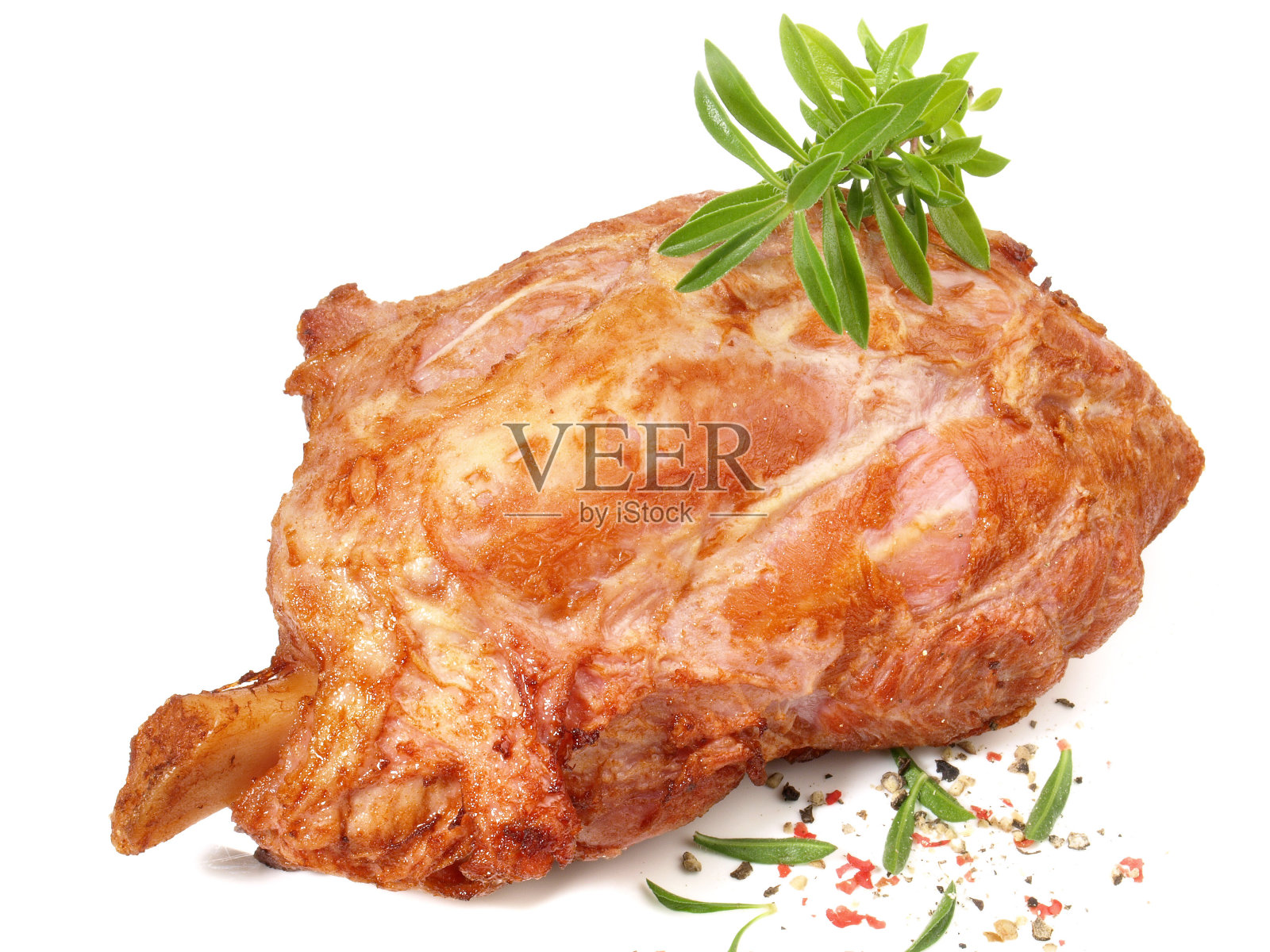 熏猪肉关节-分离照片摄影图片