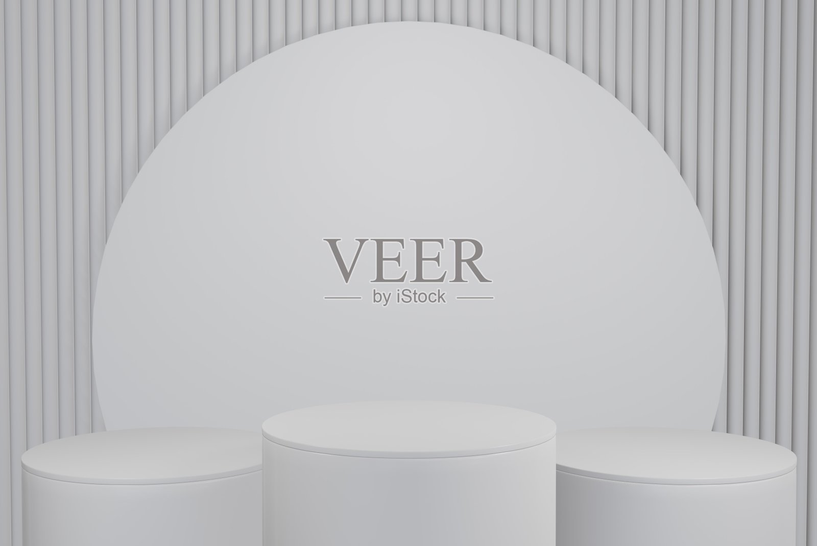 空荡荡的白色讲台。白色背景的3D显示平台。展示的最小模型。抽象的白色背景概念。几何平台展示化妆品。舞台展示。三维渲染照片摄影图片