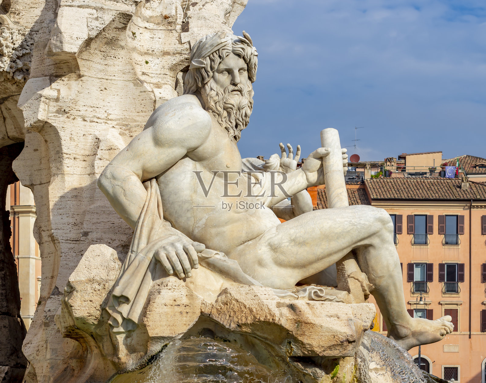 意大利罗马纳沃纳广场上的四河喷泉照片摄影图片