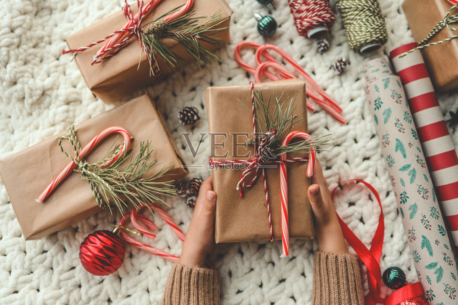 圣诞礼物包装创意活动照片摄影图片