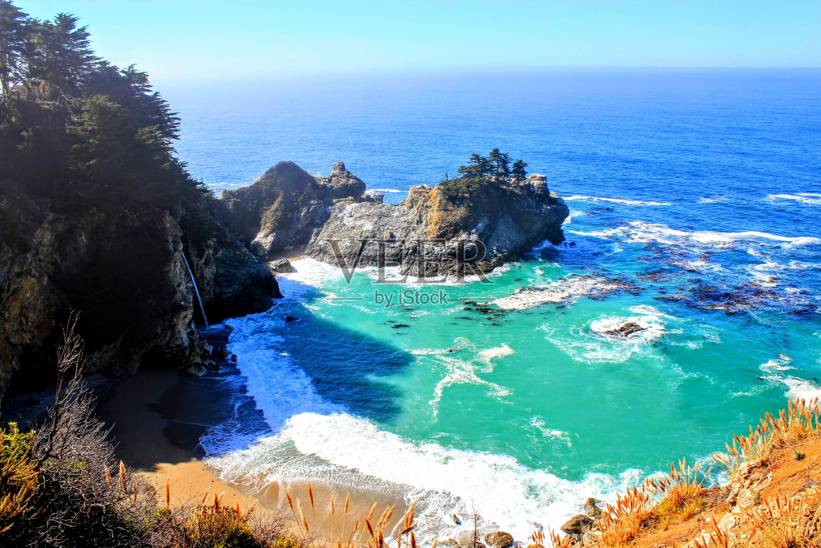 麦克威瀑布大苏尔照片摄影图片