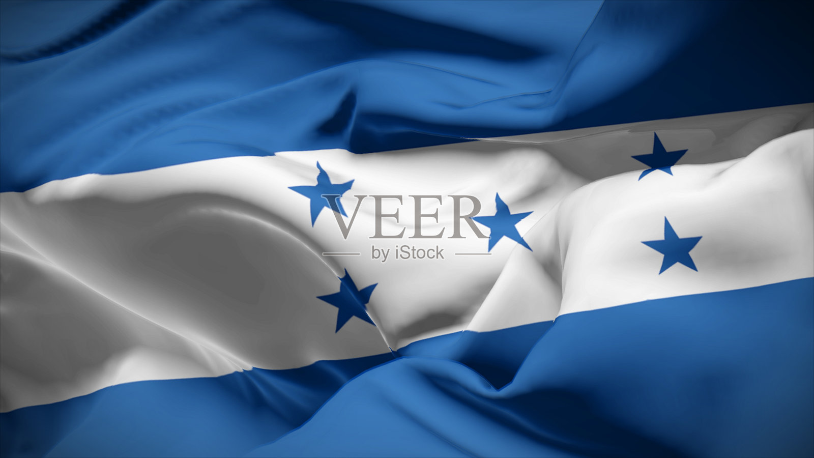 洪都拉斯国旗特写。照片摄影图片