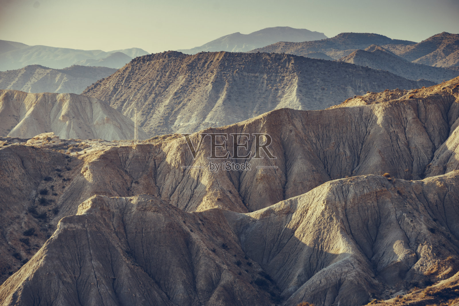 山景城。西班牙的塔伯纳斯沙漠照片摄影图片