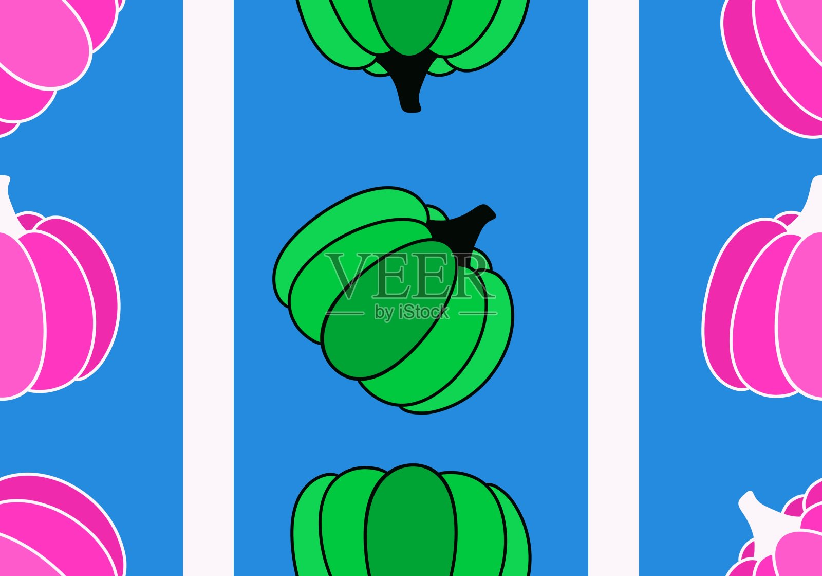 万圣节无缝猫图案用于织物和纺织品及包装插画图片素材