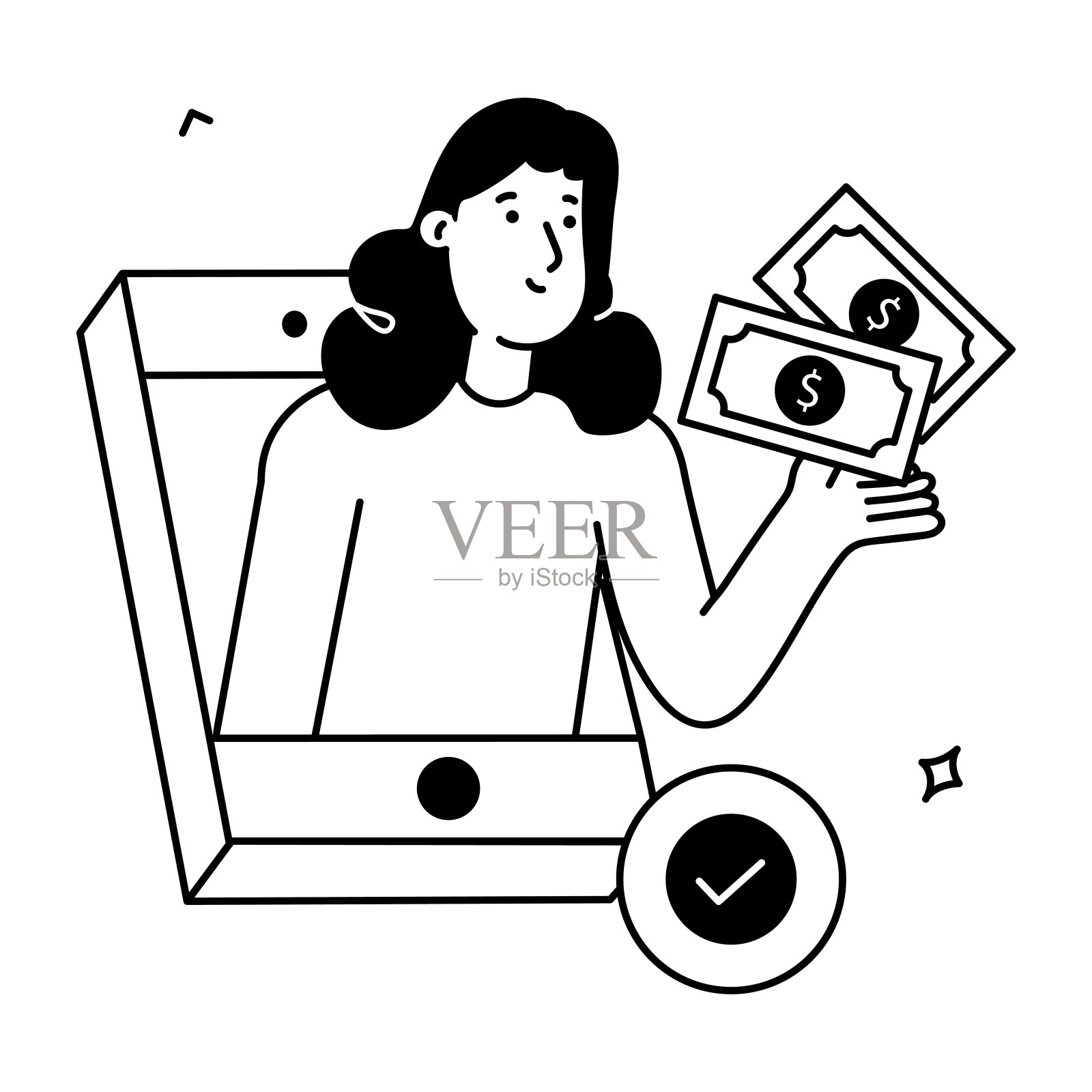 电子支付插画图片素材