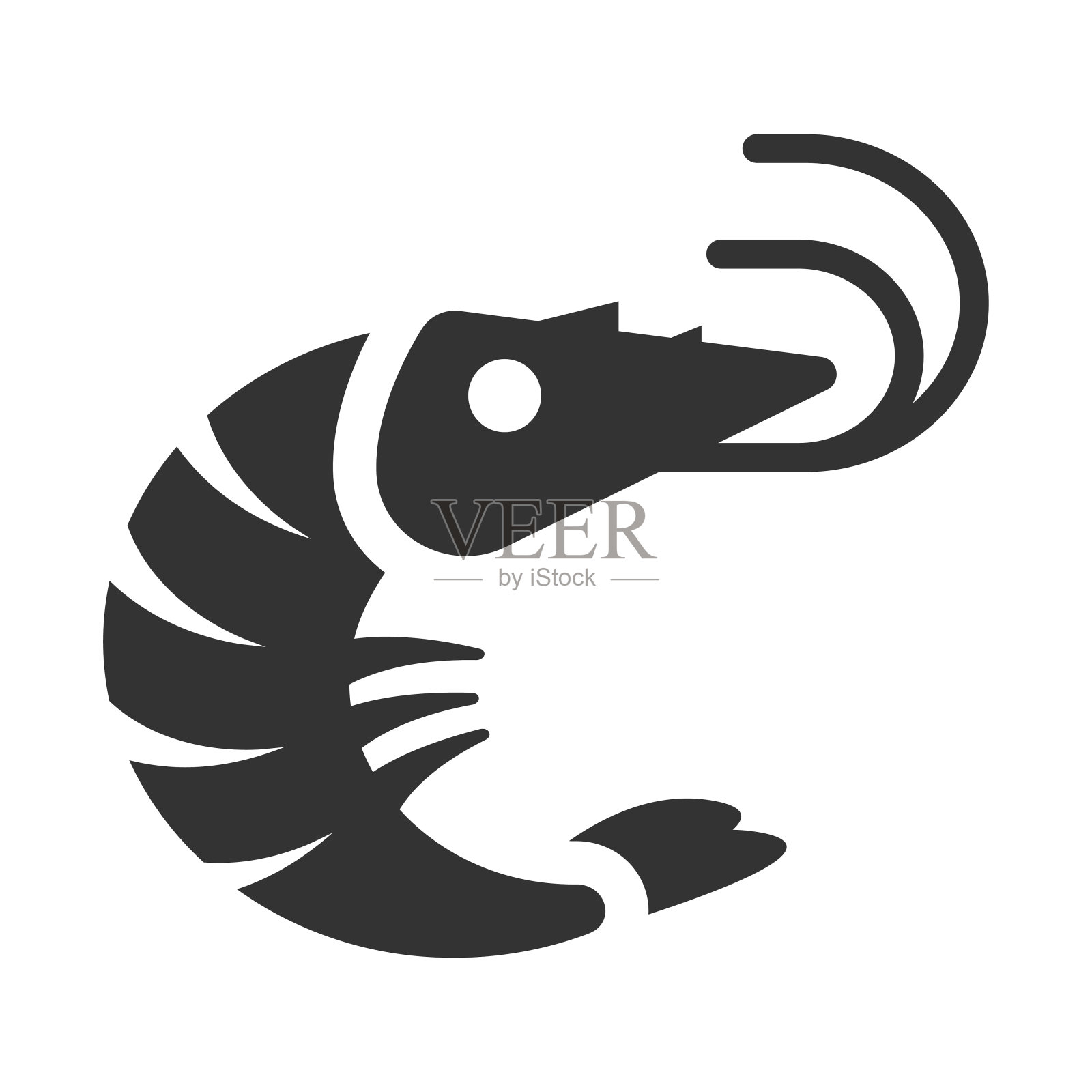 虾类海鲜图标插画图片素材