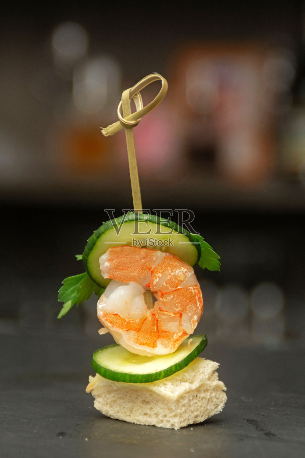 黄瓜虾自助餐照片摄影图片