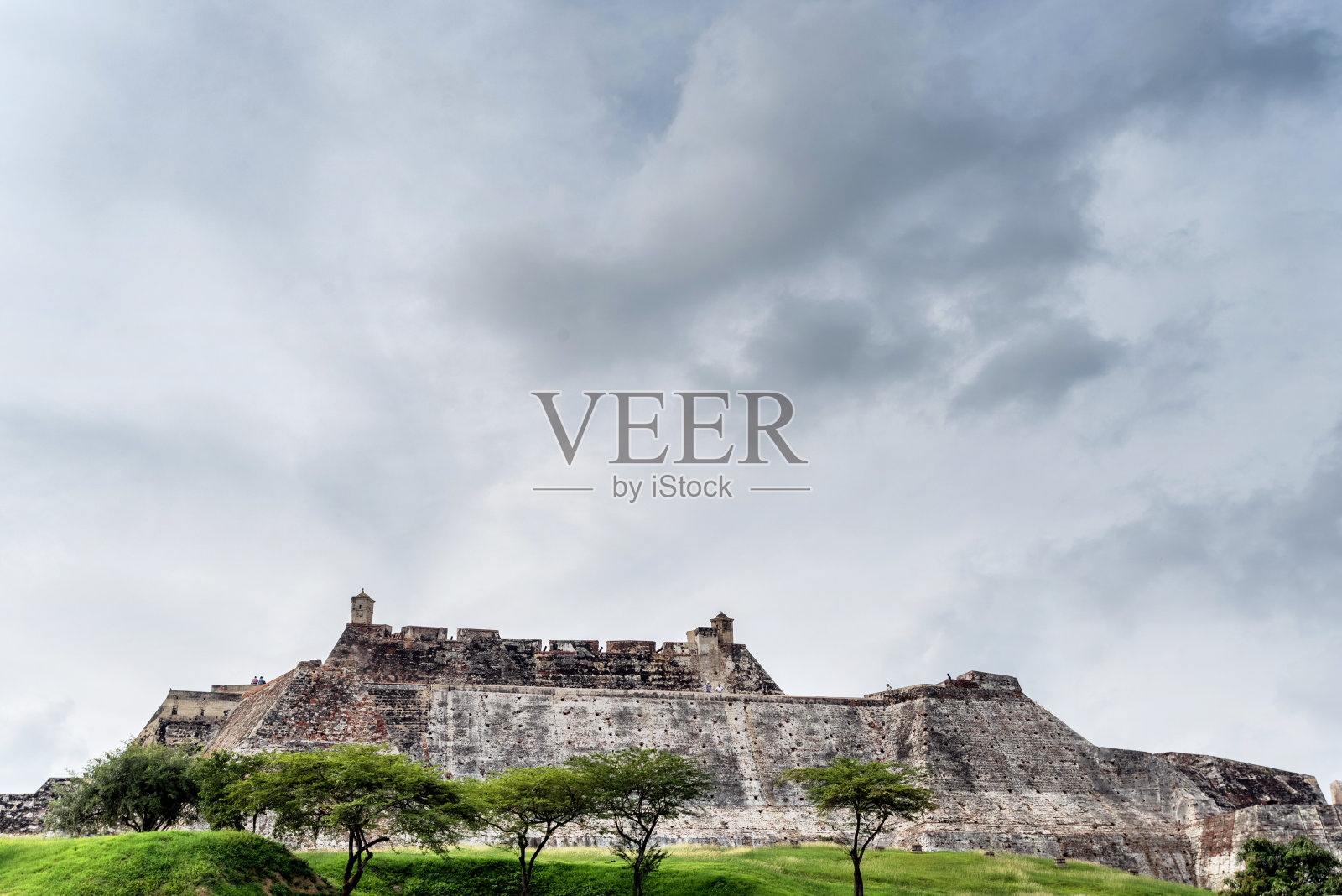 哥伦比亚卡塔赫纳的圣费利佩城堡照片摄影图片