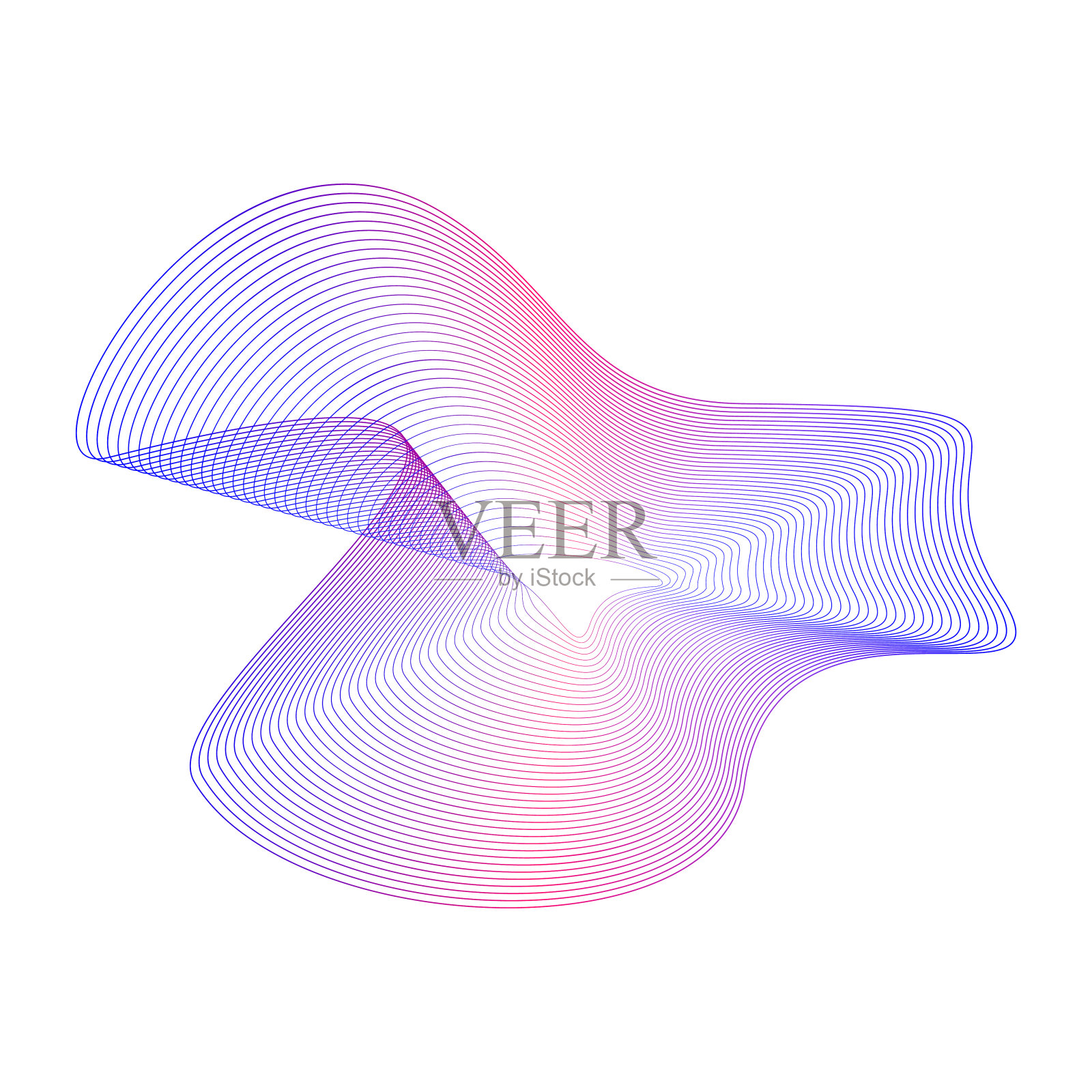 具有动态圆形线性波的抽象背景插画图片素材