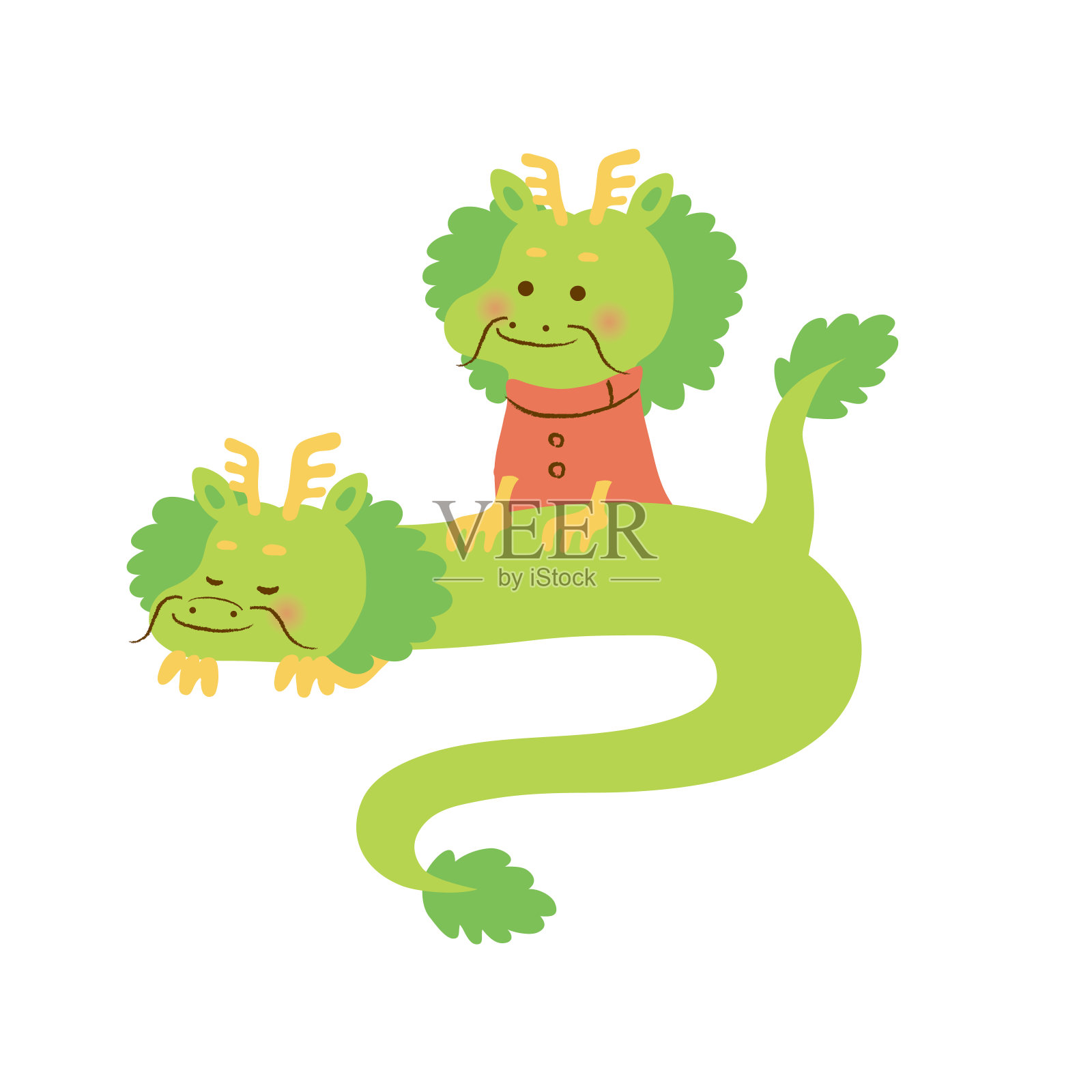 龙按摩师的剪贴画插画图片素材