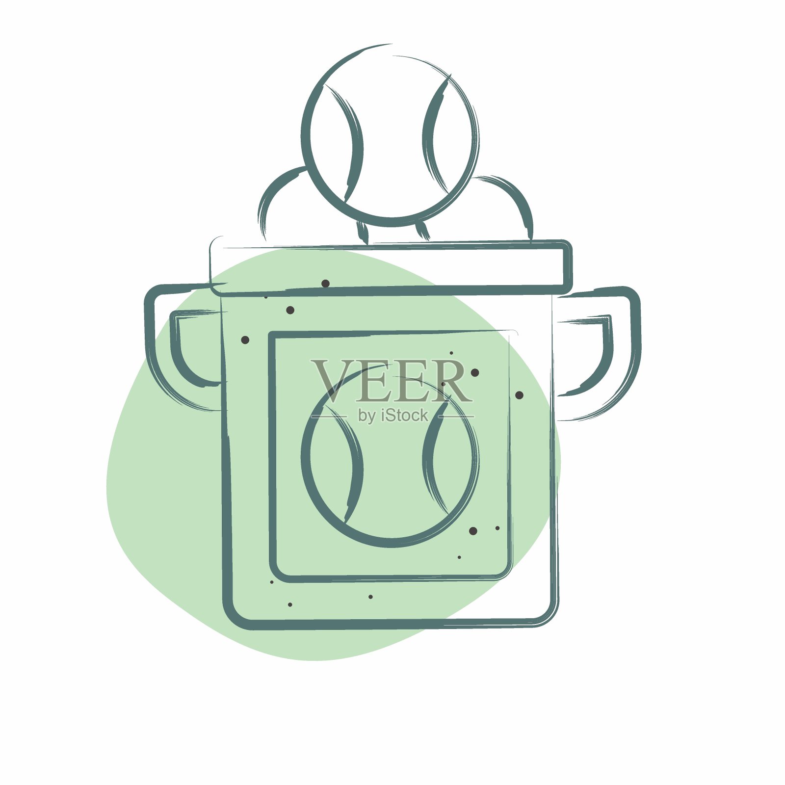 图标棒球桶。与棒球有关的符号。色斑样式。简单的设计可编辑。简单的说明插画图片素材