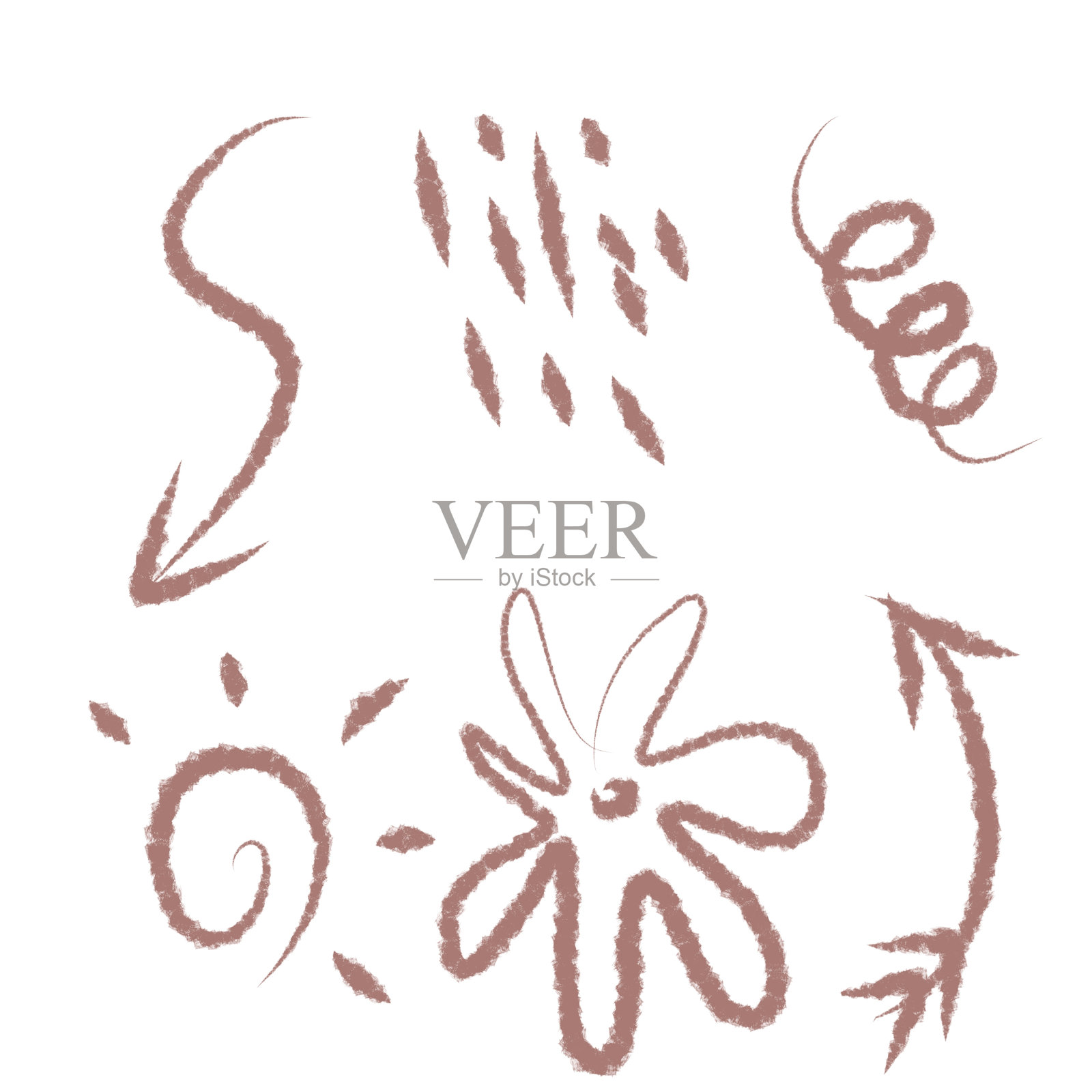 涂鸦艺术线条符号插画图片素材